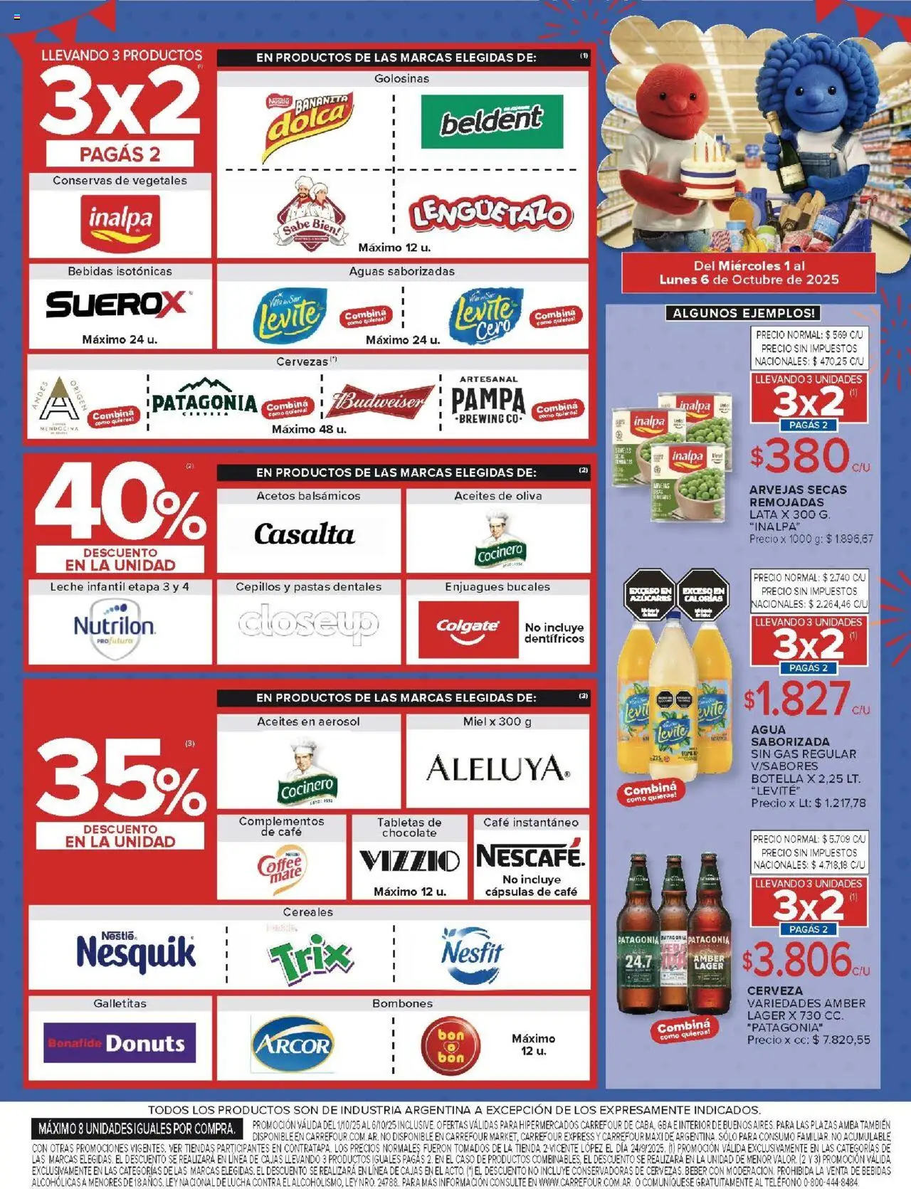 Carrefour ofertas │ válido desde el 01.10.2025 | Página: 9 | Productos: Galletitas, Bombones, Chocolate, Cerveza