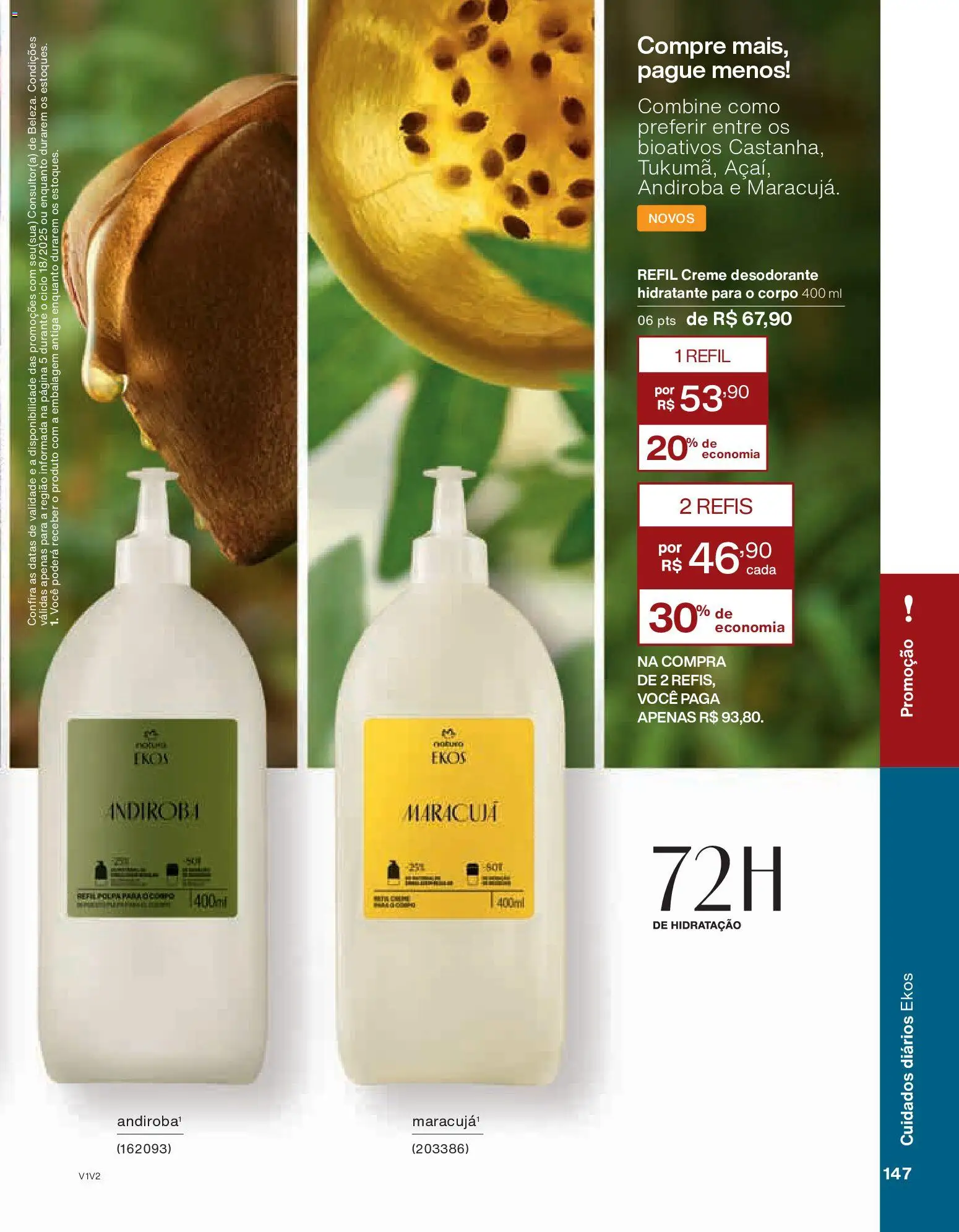 Natura Folheto - válido de 30.10.2025 | Página: 147 | Produtos: Maracujá, Desodorante, Creme, Açaí