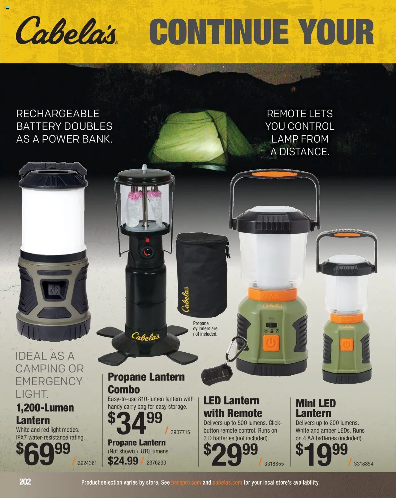 Cabela's Hunting Master 25 - valid from 11.08.2025 | Page: 202 | Products: Battery, Lamp, Bag