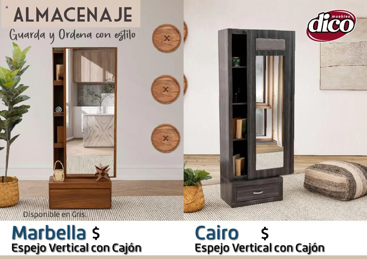 Nuevas ofertas de Muebles Dico válidas en toda la República Mexicana desde el 12.02.2025. ¡Encuentra las mejores ofertas en Muebles Dico catálogo Almacenaje! | Página: 56 | Productos: Espejo