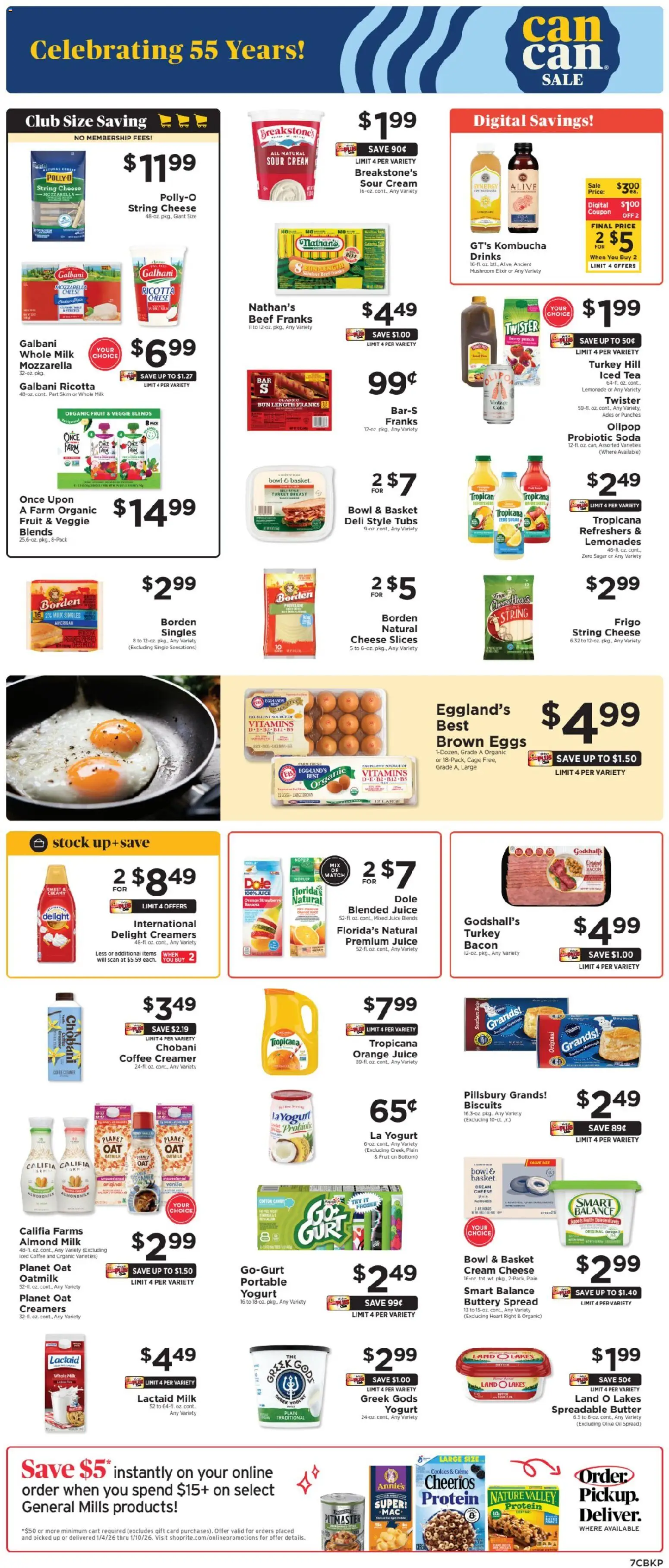 ShopRite Weekly Ad 2 - valid from 04.01.2026 | Page: 8 | Products: Basket, Eggs, Sour cream, Cookies