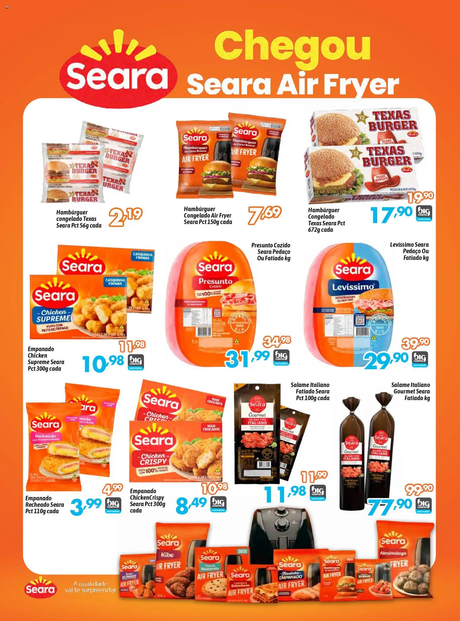 Big Compra Folheto - válido de 07.03.2026 | Página: 14 | Produtos: Air fryer, Salame, Presunto, Carne