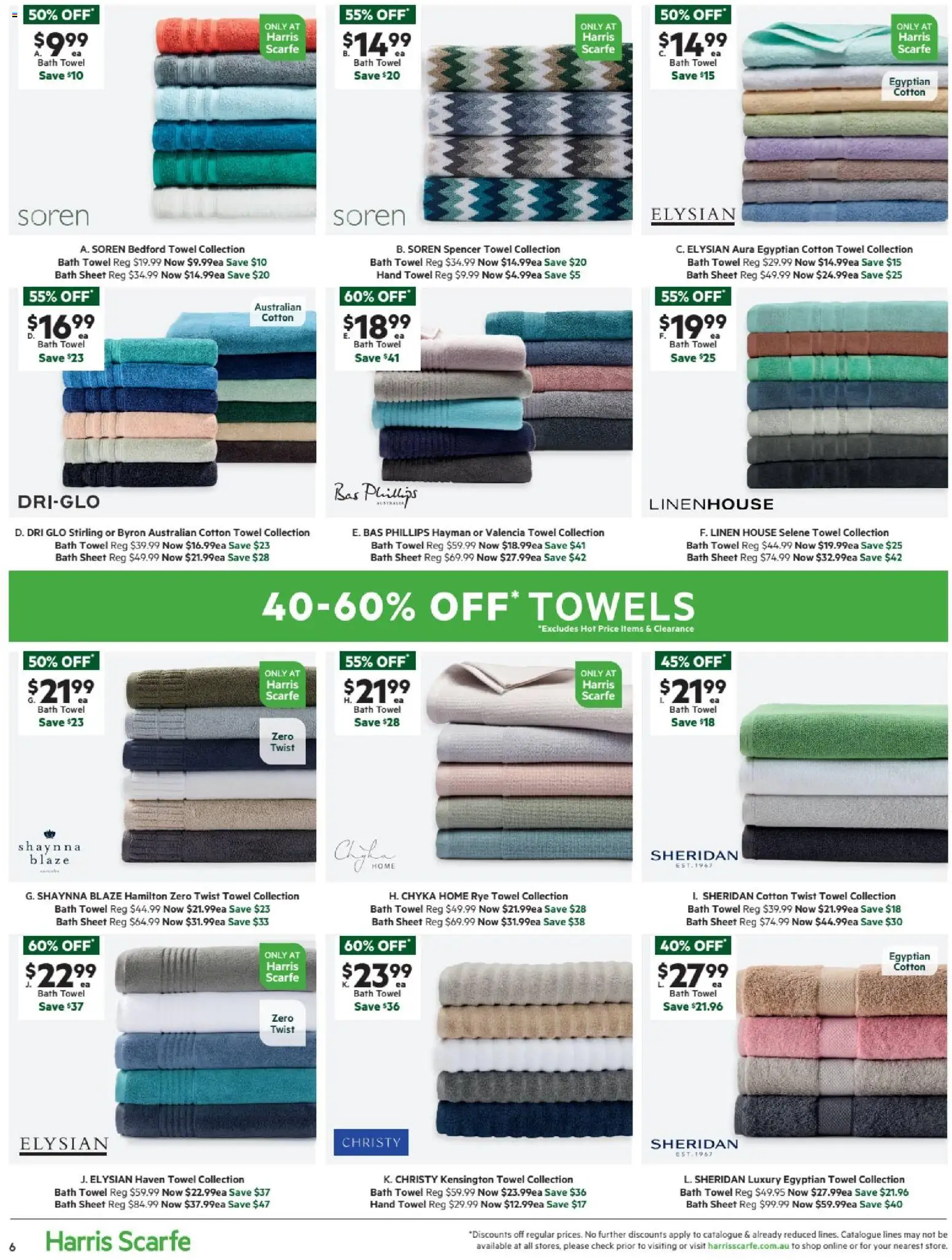 Harris Scarfe catalogue - valid from 05.01.2026 | Page: 6 | Products: Bath, Linen, Towels, Rye