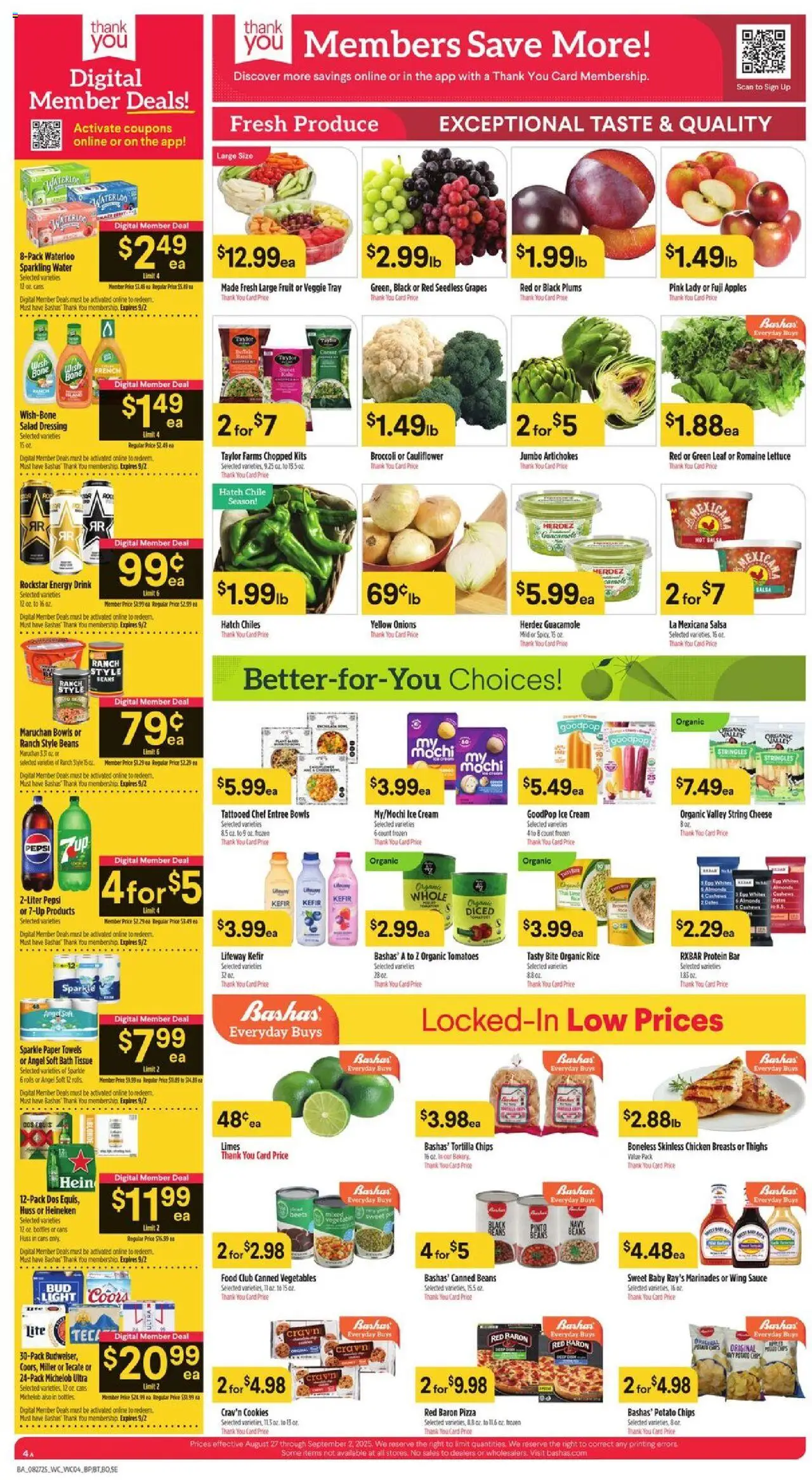 Basha's Weekly Ad - valid from 27.08.2025 | Page: 4 | Products: Bath, Cream, Salad, Grapes