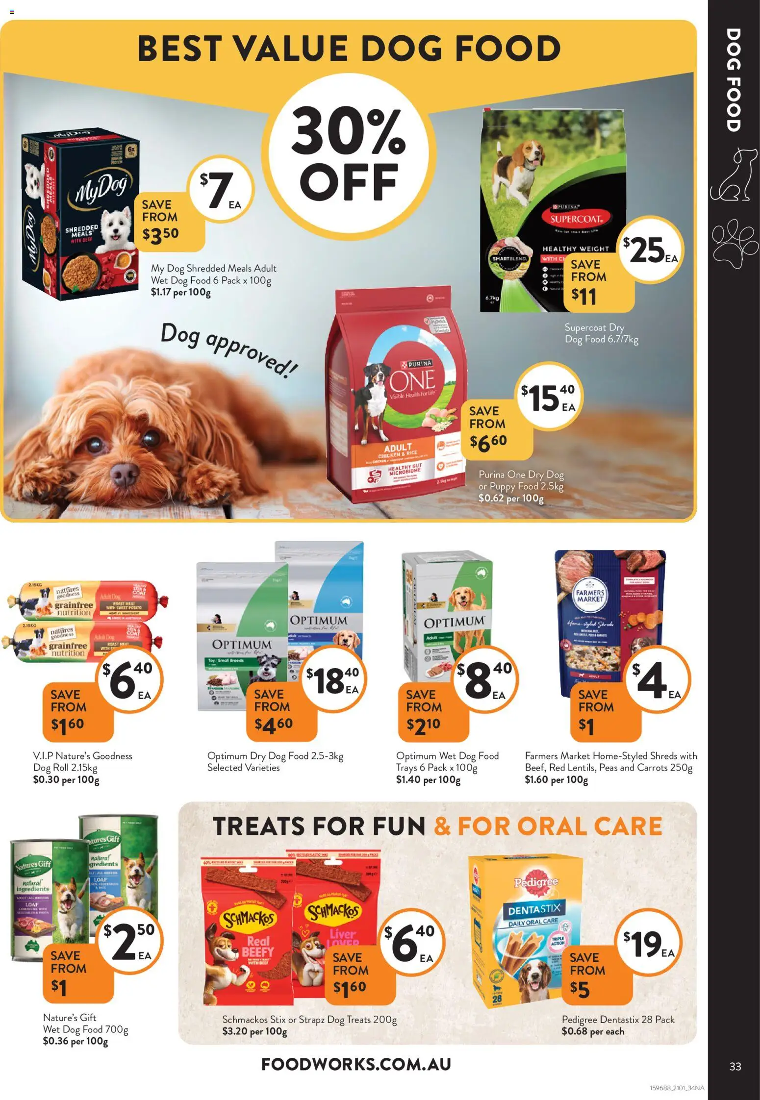 Foodworks catalogue - valid from 14.01.2026 | Page: 33 | Products: Chicken, Meat, Dog food, Weight