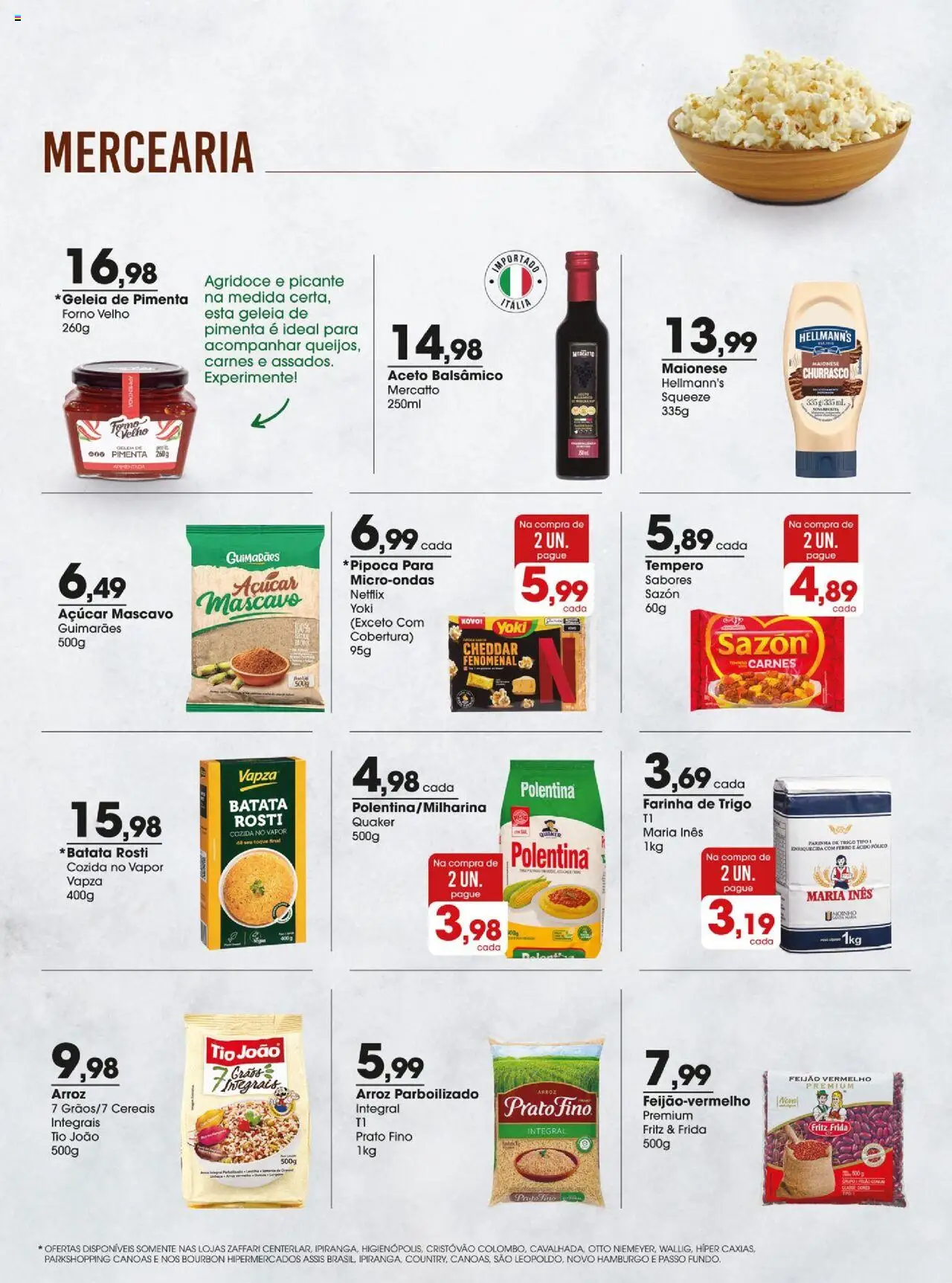 Zaffari Folheto - válido de 12.08.2025 | Página: 4 | Produtos: Feijão, Pimenta, Farinha de trigo, Microondas
