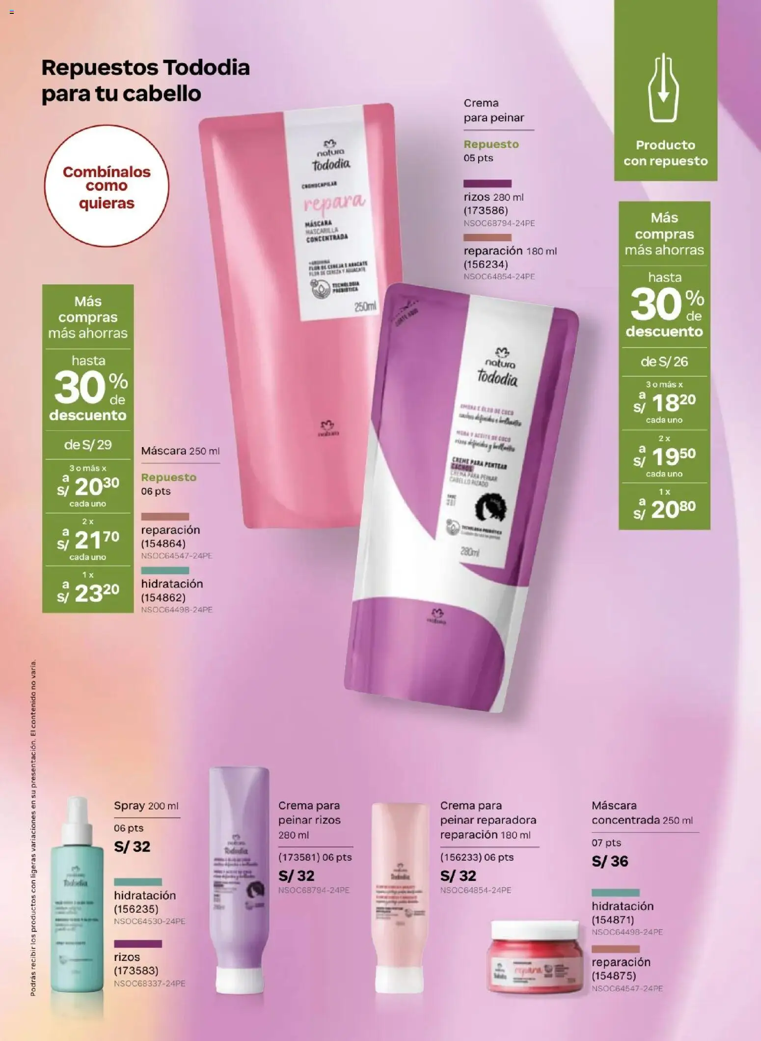 Catálogo Natura válido desde 31.03.2026 | Página: 130 | Productos: Máscara, Crema