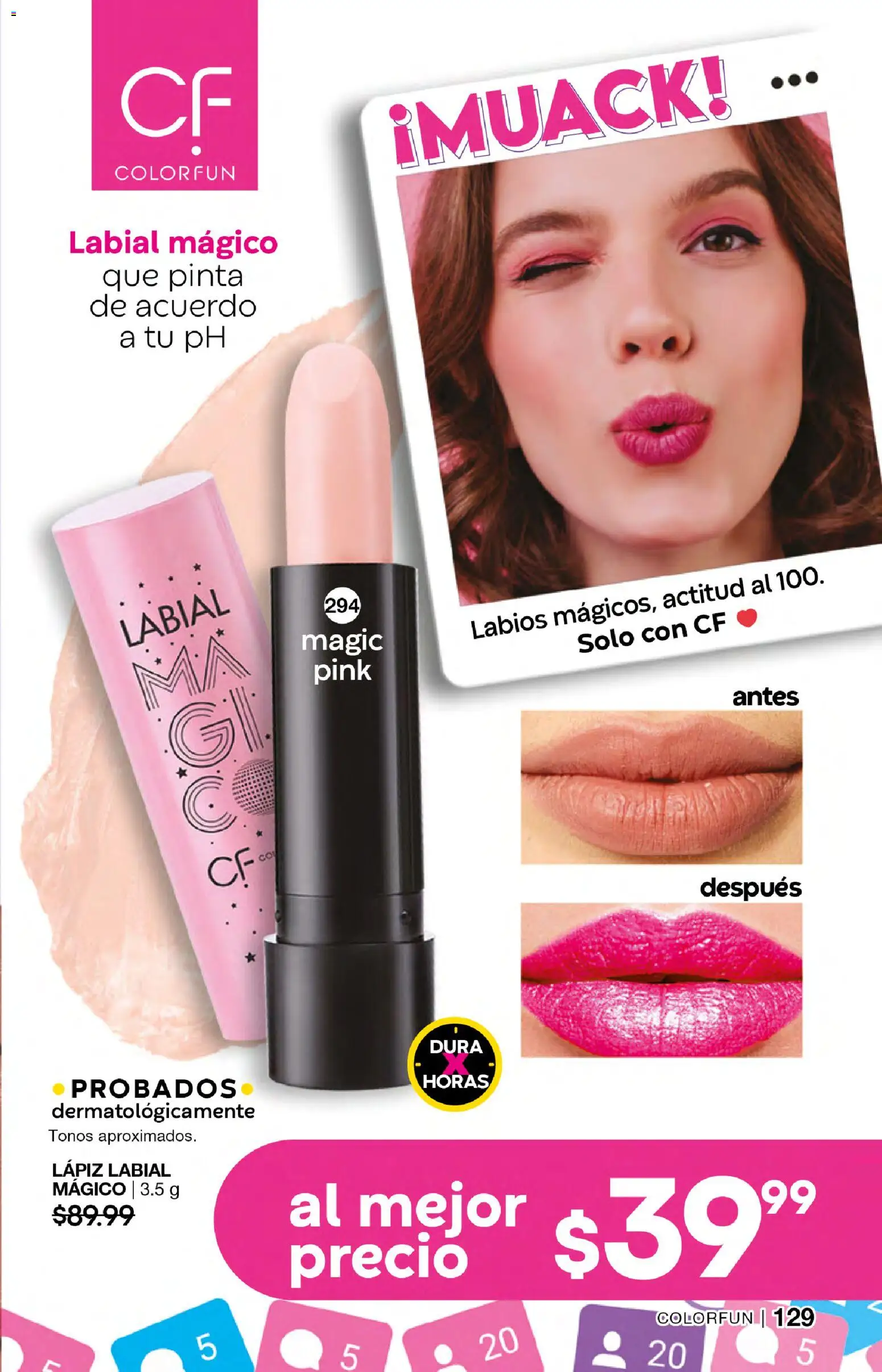 Nuevas ofertas de Fuller válidas en toda la República Mexicana desde el 10.12.2025. ¡Encuentra las mejores ofertas en Fuller campaña 18 2025! | Página: 130 | Productos: Lápiz labial