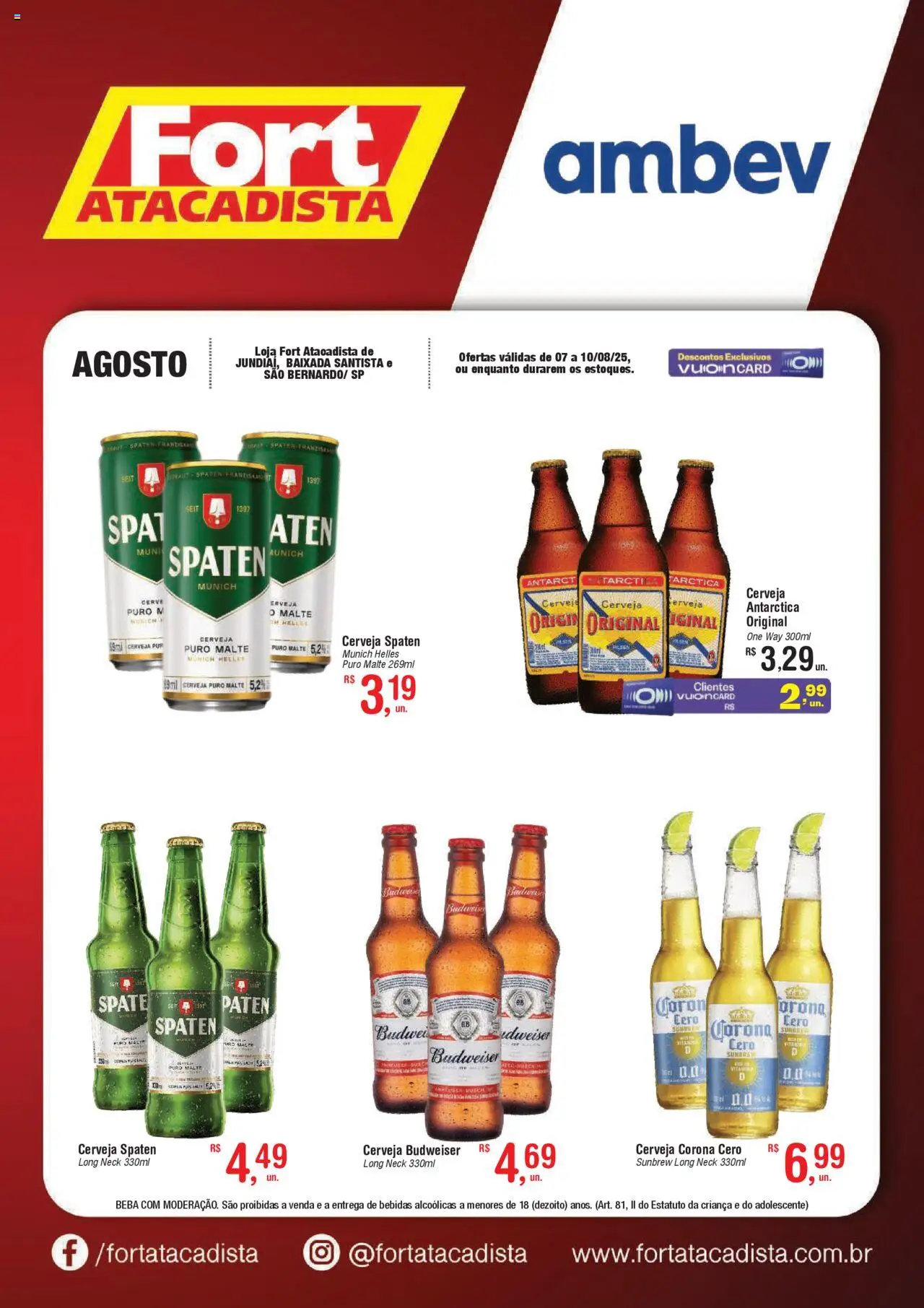 Fort Atacadista Folheto - válido de 07.08.2025 | Página: 1 | Produtos: Cerveja