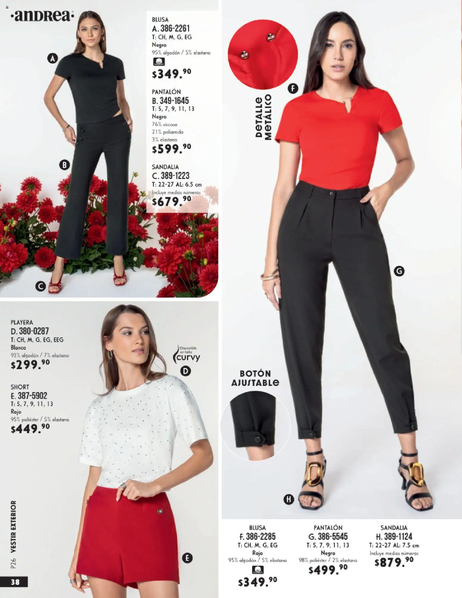 Nuevas ofertas de Andrea válidas en toda la República Mexicana desde el 25.01.2026. ¡Encuentra las mejores ofertas en Andrea catálogo Vestir! | Página: 38 | Productos: Blusa, Algodón, Playera, Short