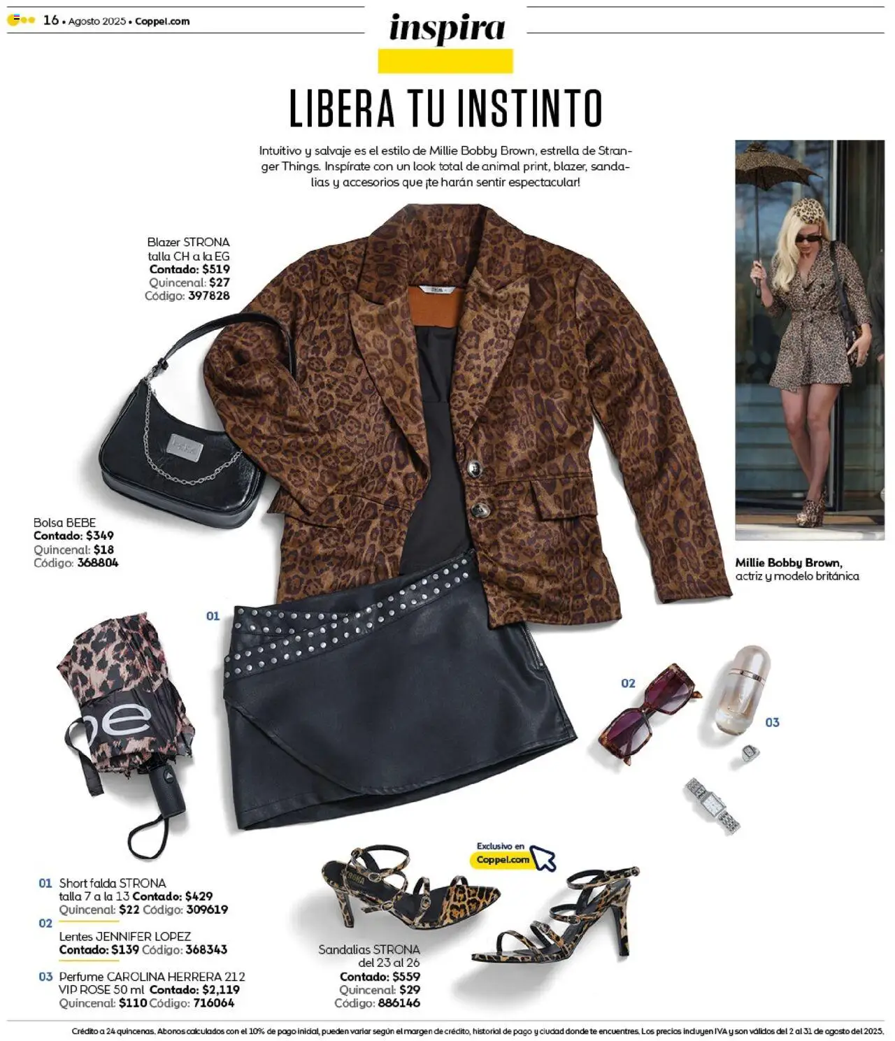Nuevas ofertas de Coppel válidas en toda la República Mexicana desde el 01.08.2025. ¡Encuentra las mejores ofertas en Coppel - Catálogo Regreso a Clases! | Página: 16 | Productos: Blazer, Falda, Short, Perfume