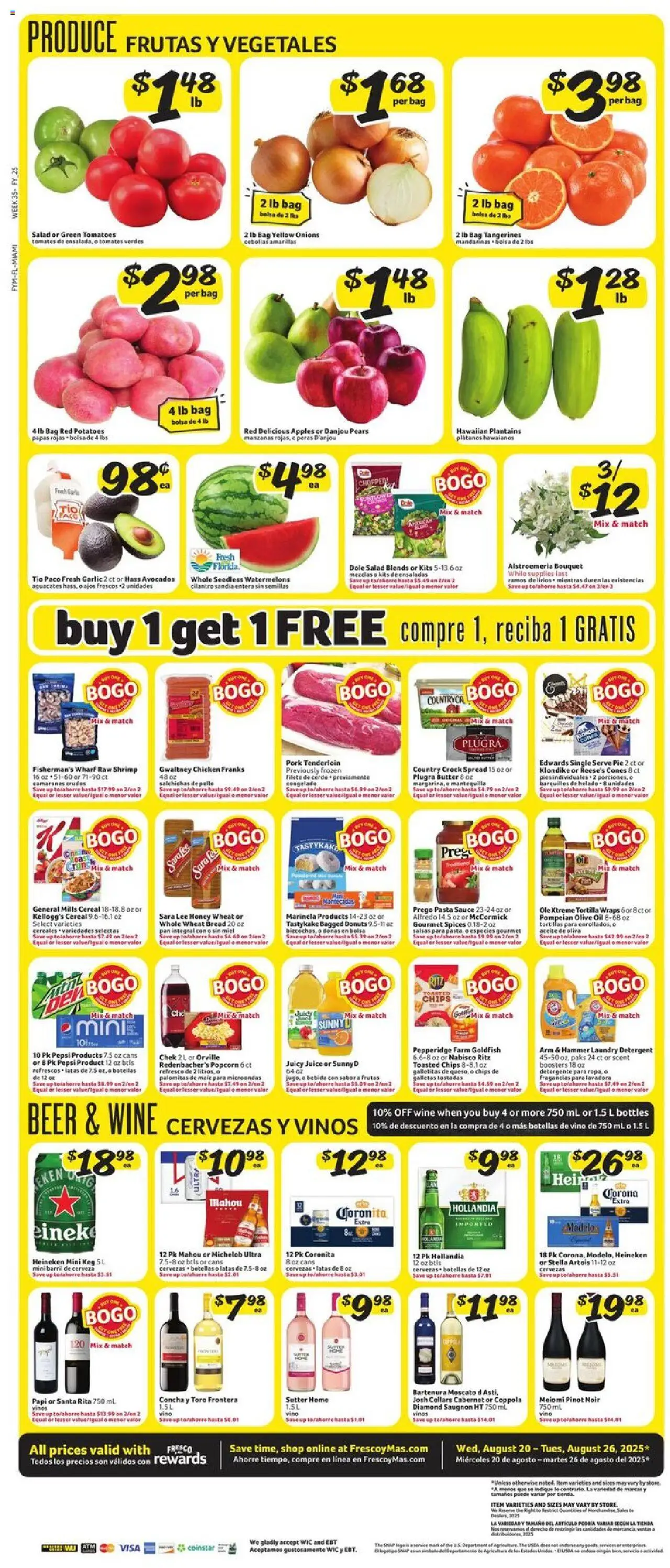 Fresco y Más Weekly Ad - valid from 20.08.2025 | Page: 5 | Products: Beer, Salad, Sauce, Garlic