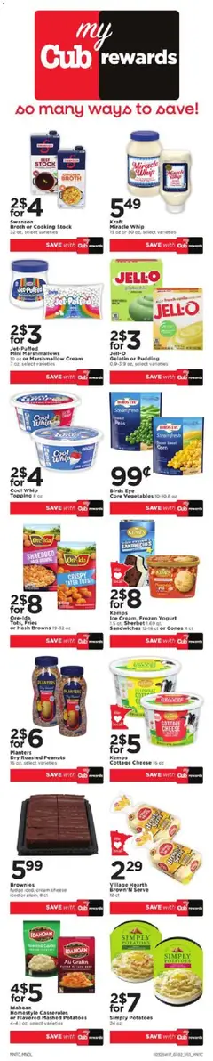 Preview of Cub Foods weekly ads valid from 23.11.2025 | Page: 7 | Products: Cheese, Cream, Ice cream, Vegetables