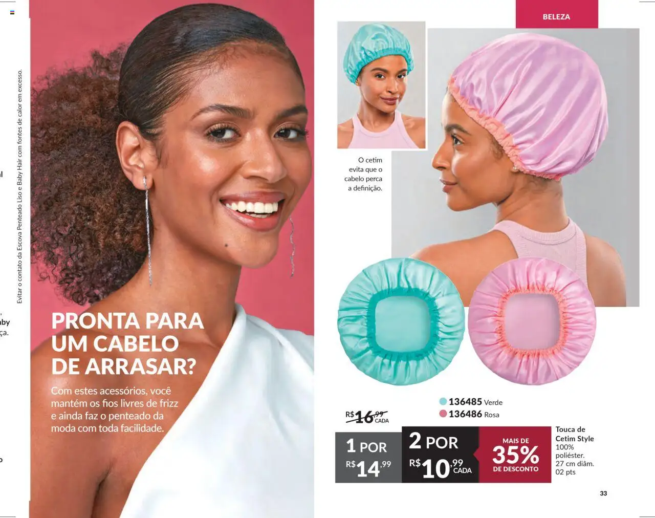 Avon Folheto - válido de 26.09.2025 | Página: 33 | Produtos: Touca, Escova