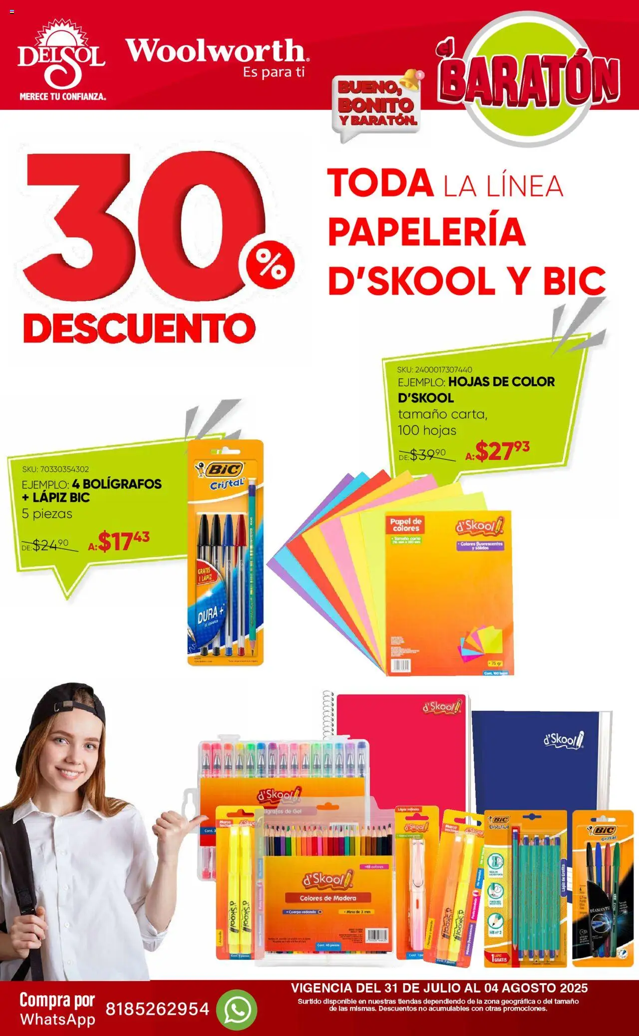 Nuevas ofertas de Del Sol y Woolworth válidas en toda la República Mexicana desde el 31.07.2025. ¡Encuentra las mejores ofertas en Del Sol y Woolworth - Catálogo Bueno, Bonito y Baratón! | Página: 6