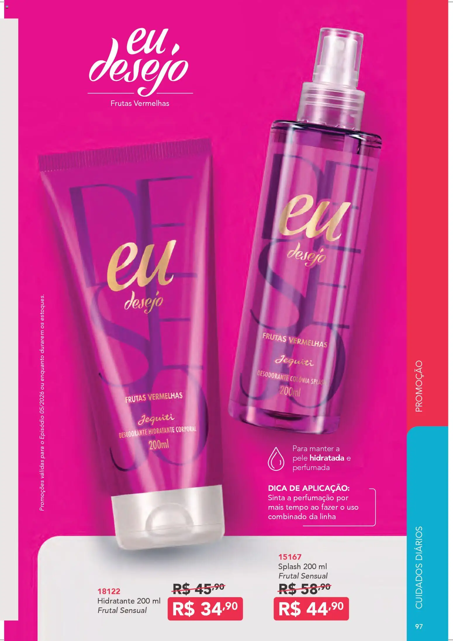 Jequiti Folheto - válido de 28.03.2026 | Página: 97 | Produtos: Hidratante corporal, Desodorante