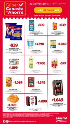 Vista previa Hipermercado Libertad -Canasta - CENTRO válido desde el 14.08.2025