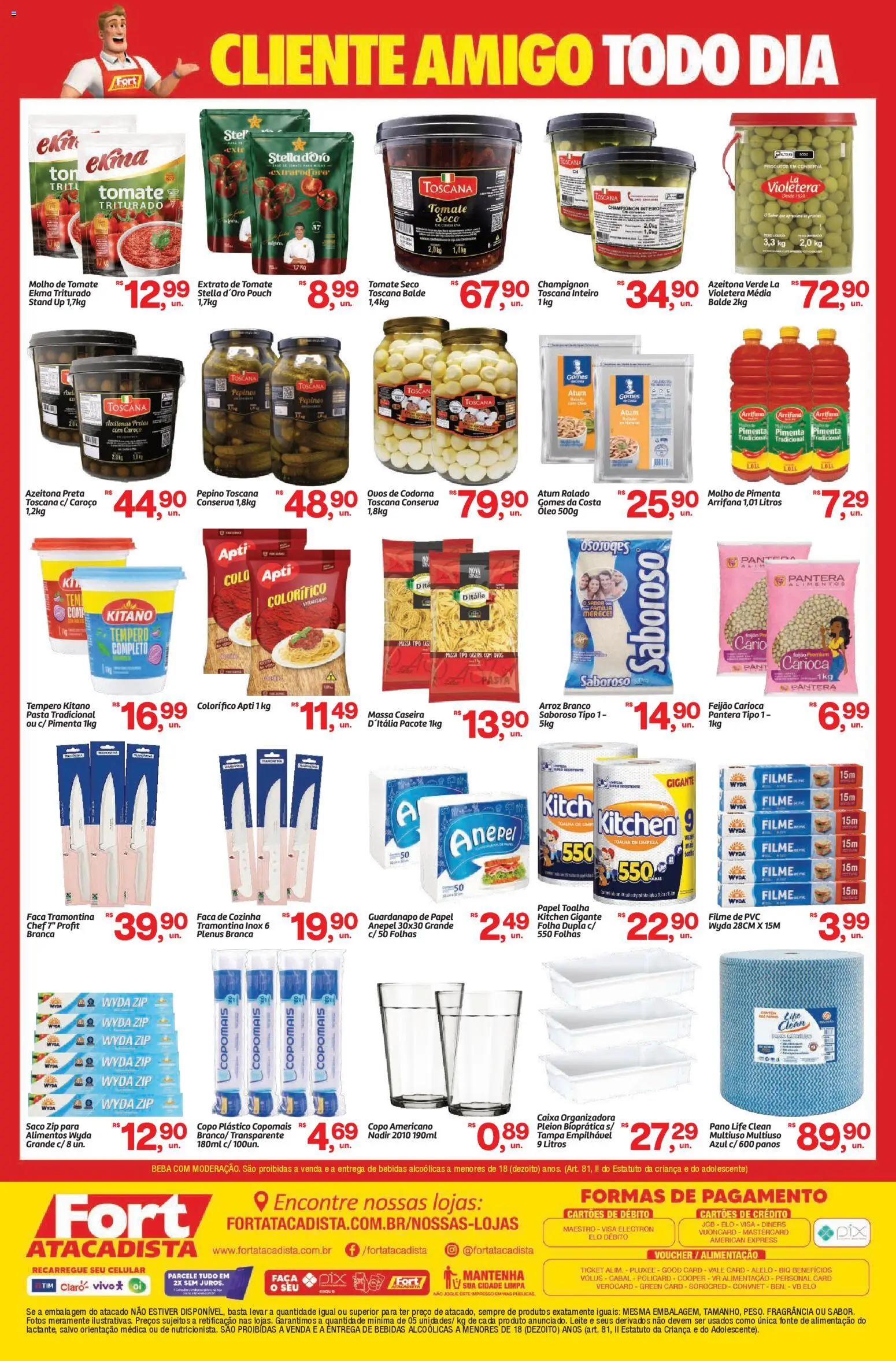 Fort Atacadista Folheto - válido de 19.01.2026 | Página: 2 | Produtos: Papel toalha, Faca, Óleo, Atum