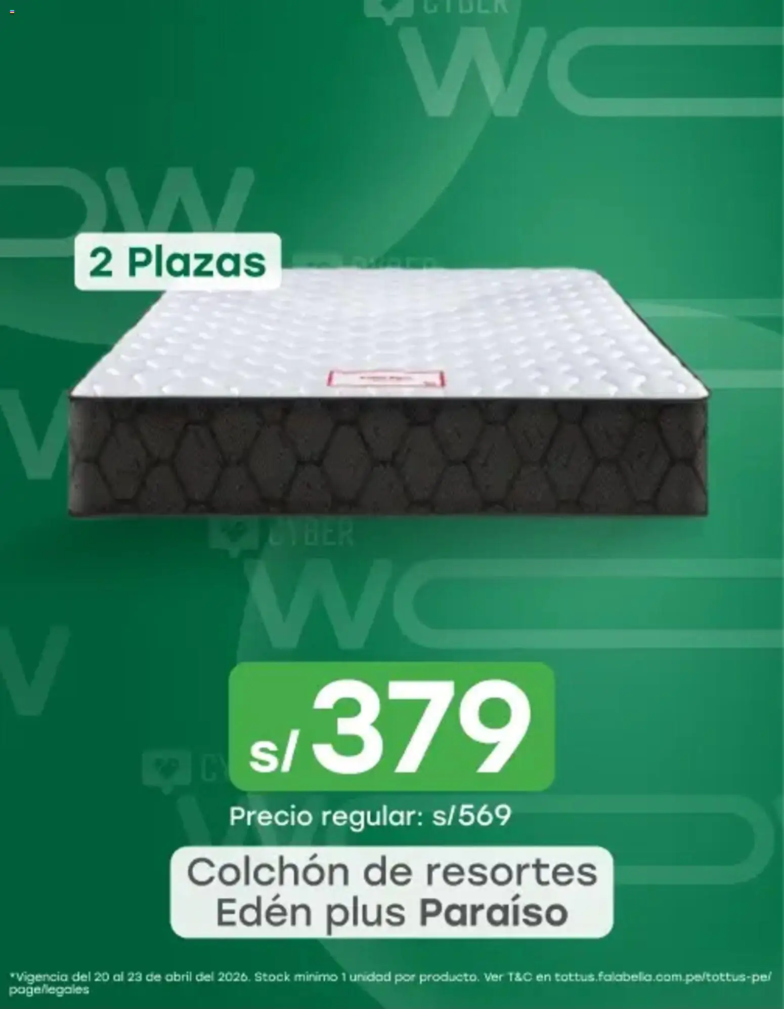 Catálogo Tottus válido desde 20.04.2026 | Página: 3 | Productos: Colchón