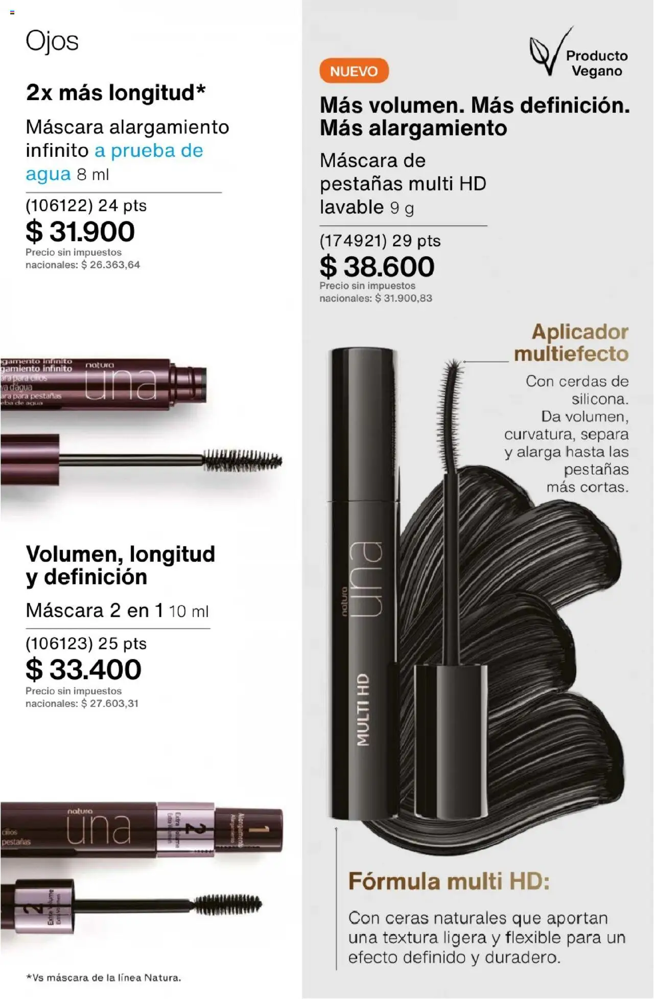 Natura - Catálogo Ciclo 15 │ válido desde el 01.10.2025 | Página: 116 | Productos: Flexible, Máscara, Mascara de pestañas, Agua