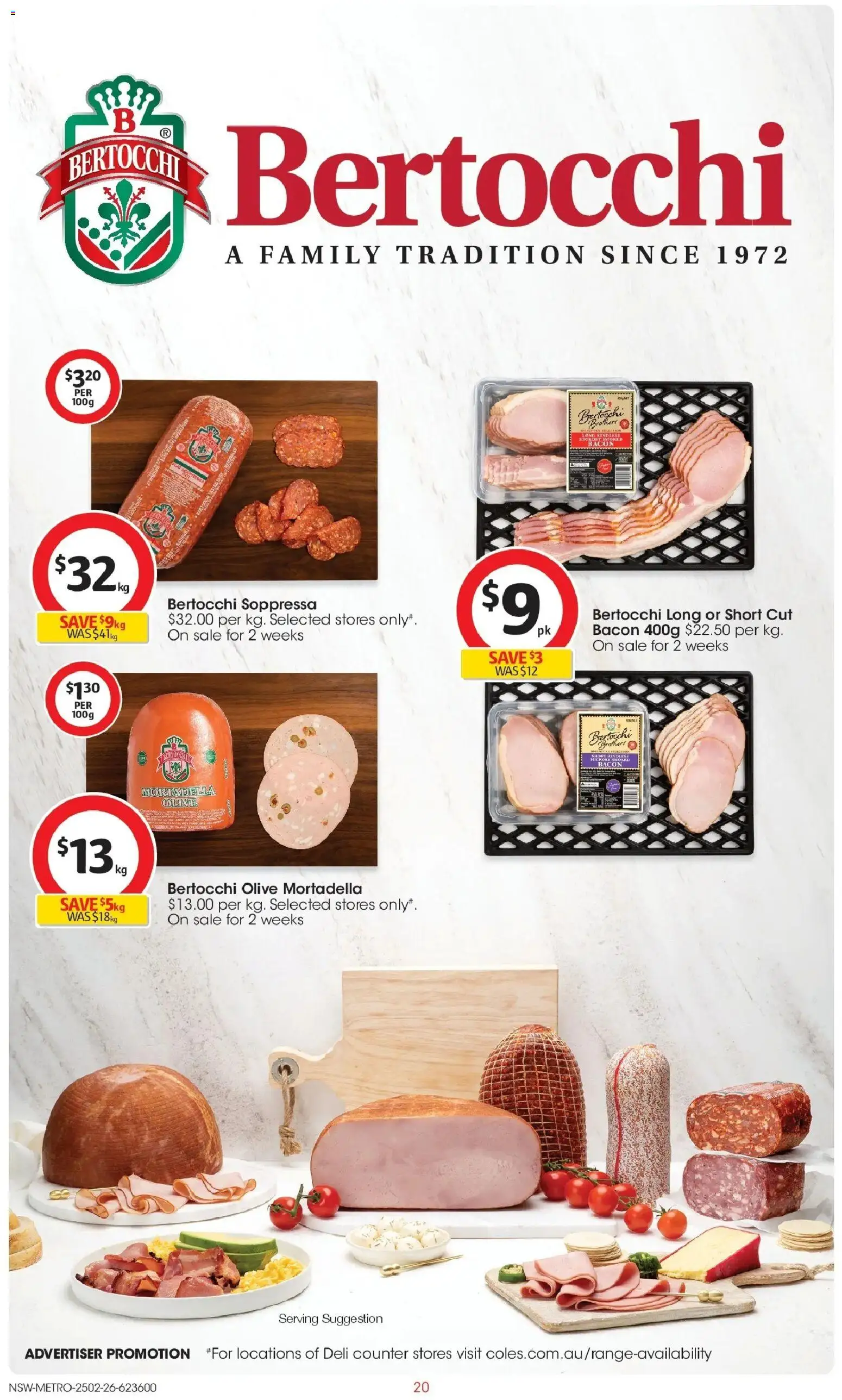 Coles catalogue - valid from 25.02.2026 | Page: 20 | Products: Bacon