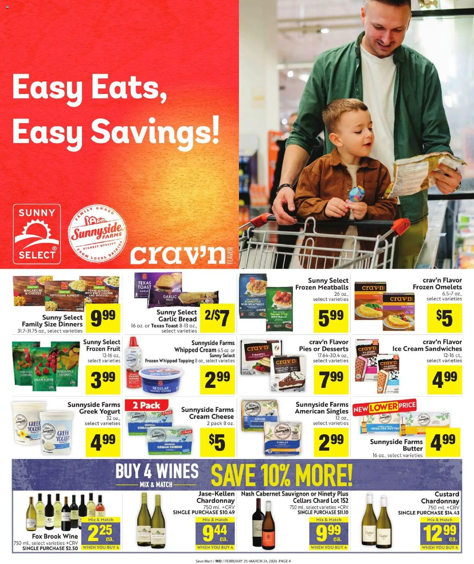 Save Mart More Deals Across the Store - valid from 25.02.2026 | Page: 4 | Products: Chocolate, Cream, Ice cream, Garlic