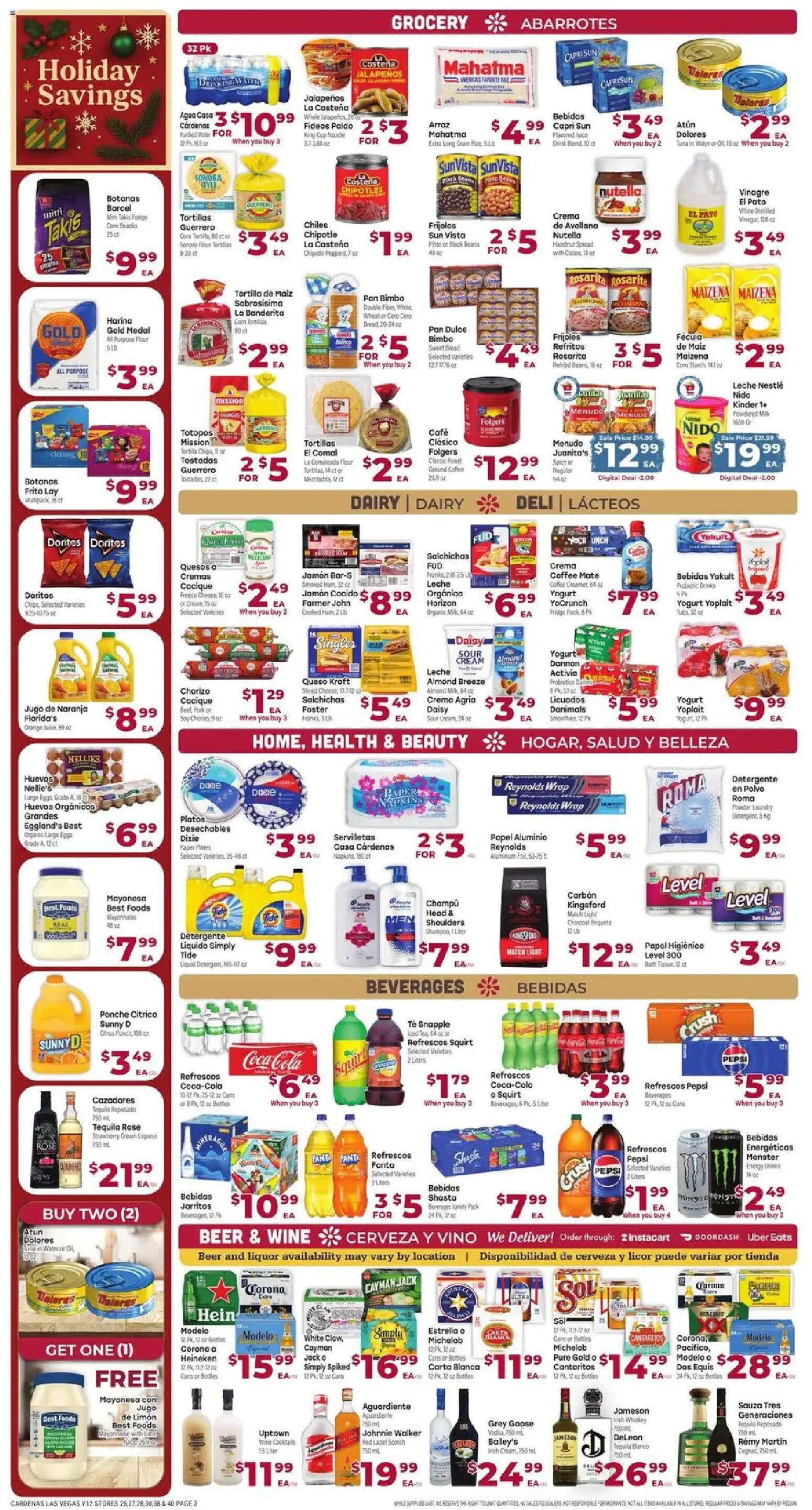Cardenas Weekly Ad - NV - valid from 03.12.2025 | Page: 2 | Products: Bed, Milk, Coffee, Beer