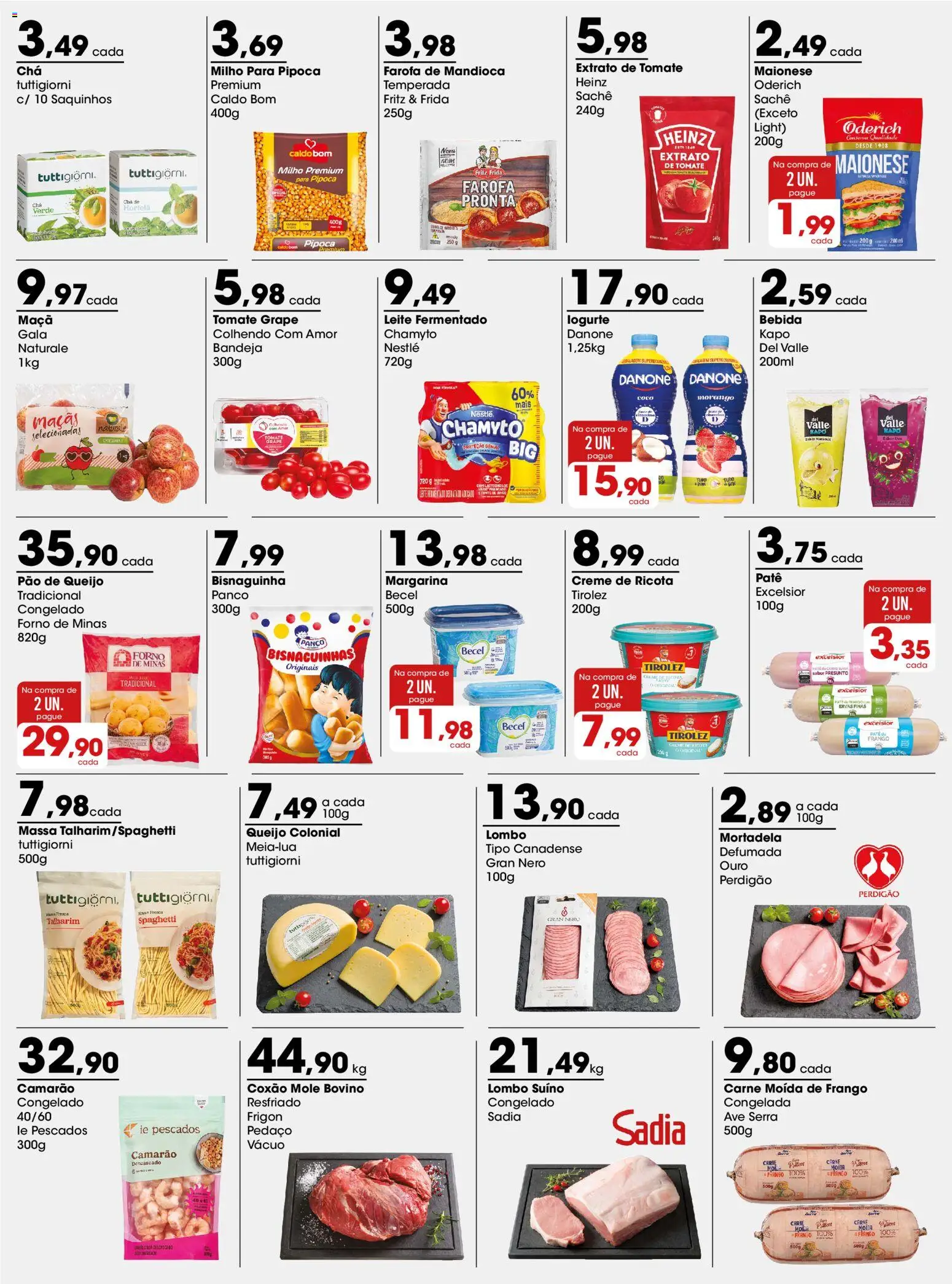 Zaffari Folheto - válido de 13.04.2026 | Página: 2 | Produtos: Mortadela, Ricota, Bandeja, Carne moída