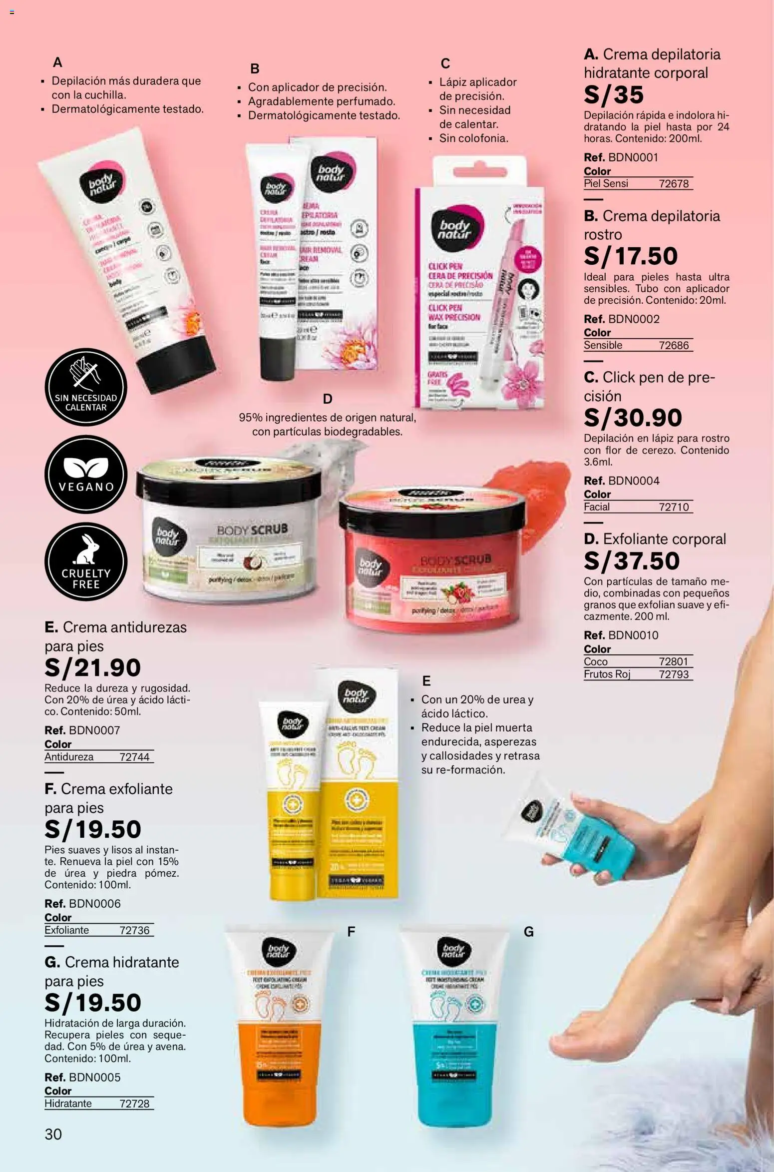 Catálogo Leonisa válido desde 06.03.2026 | Página: 30 | Productos: Exfoliante, Crema depilatoria, Crema