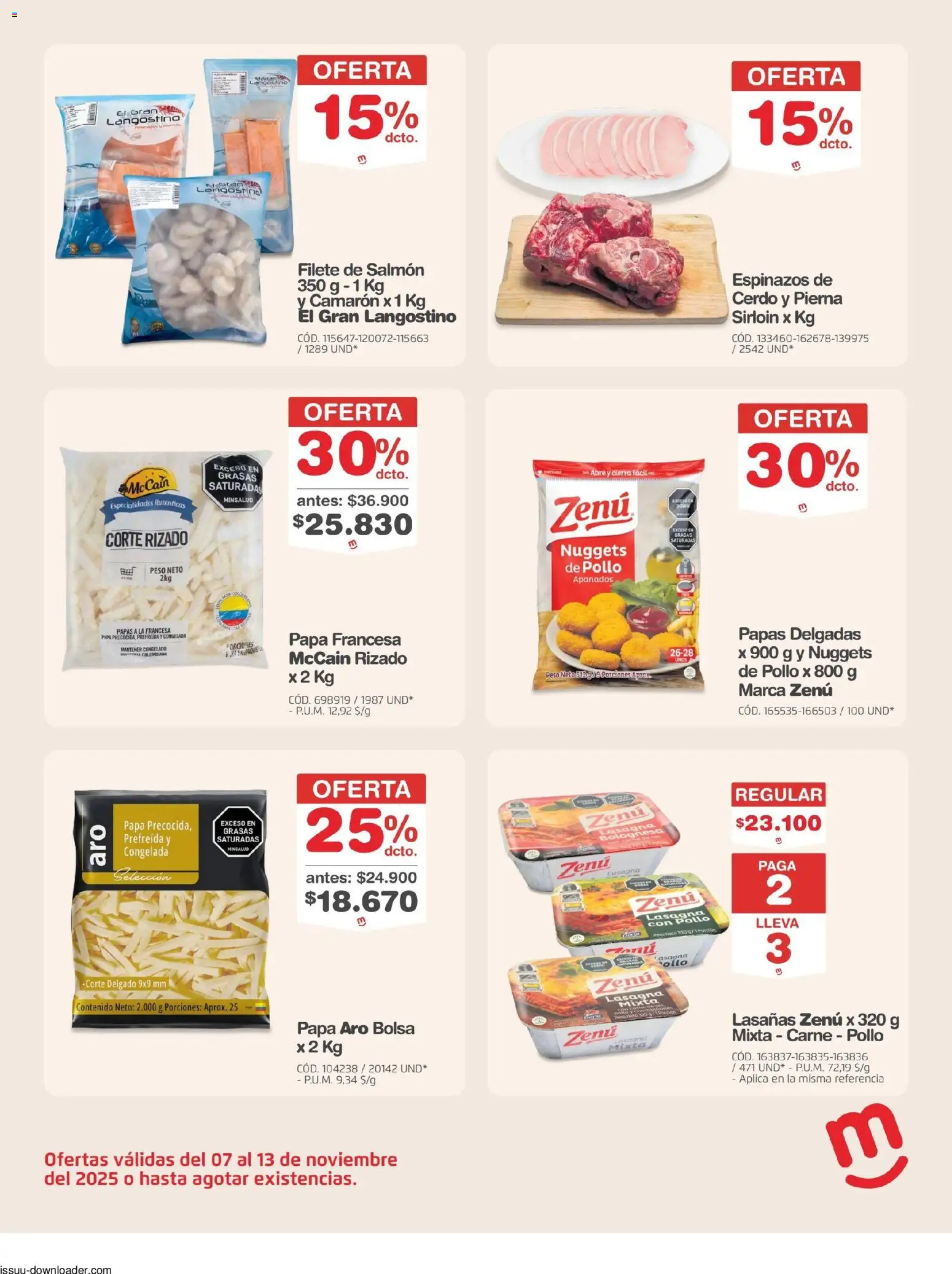 Makro revista - valida desde el 07.11.2025 | Página: 4 | Productos: Cerdo, Pollo, Plátano, Papa