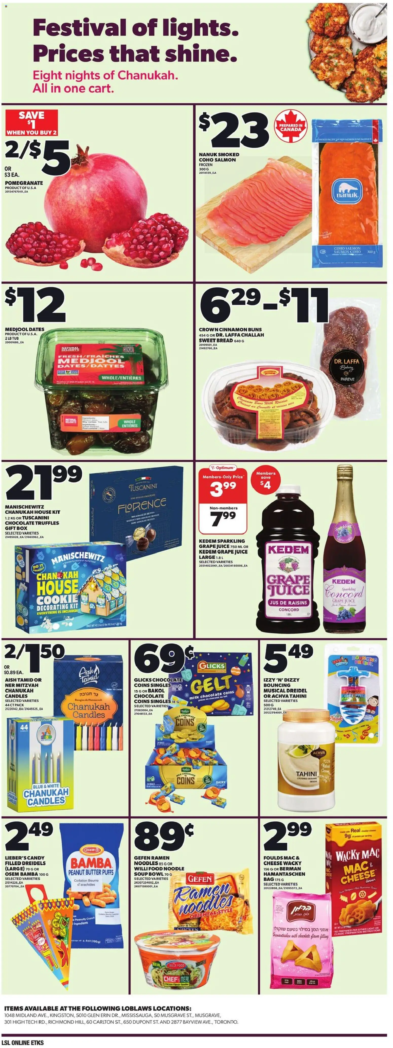 Loblaws flyer valid from 18.12.2025 | Page: 16 | Products: Butter, Bread, Chocolate, Juice