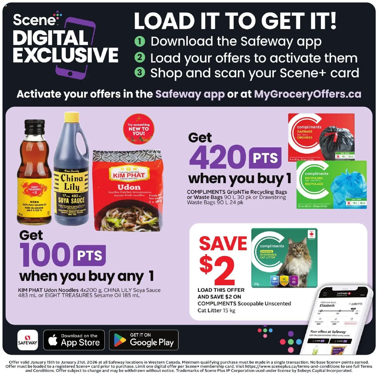 Safeway flyer valid from 15.01.2026 | Page: 19 | Products: Noodles, Oil