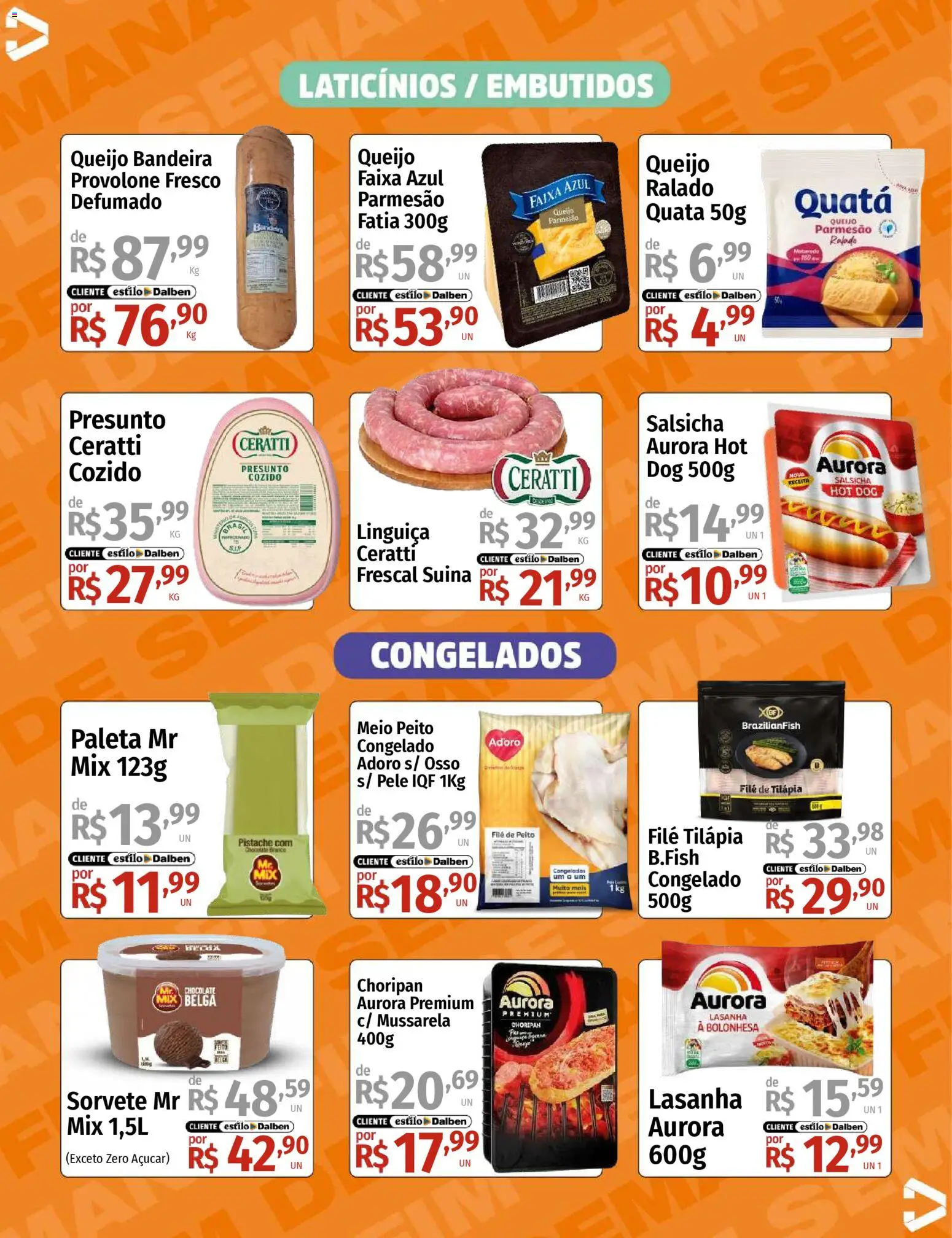 Supermercado Dalben Folheto - válido de 05.12.2025 | Página: 12 | Produtos: Pistache, Salsicha, Lasanha, Mussarela