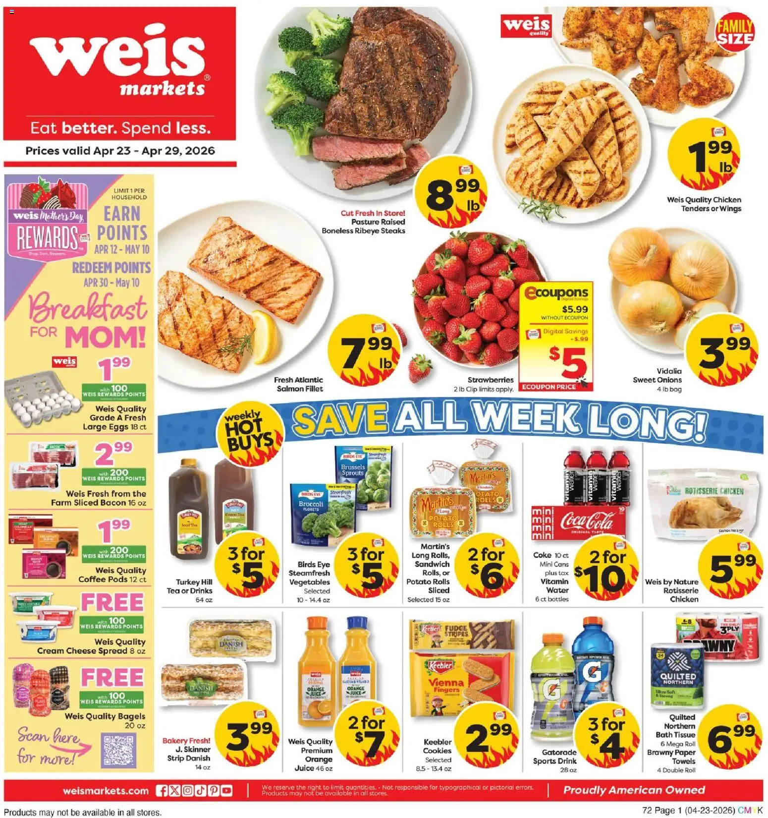 Weis Weekly Circular - WV - valid from 23.04.2026 | Page: 4 | Products: Vitamin, Eggs, Cookies, Vegetables