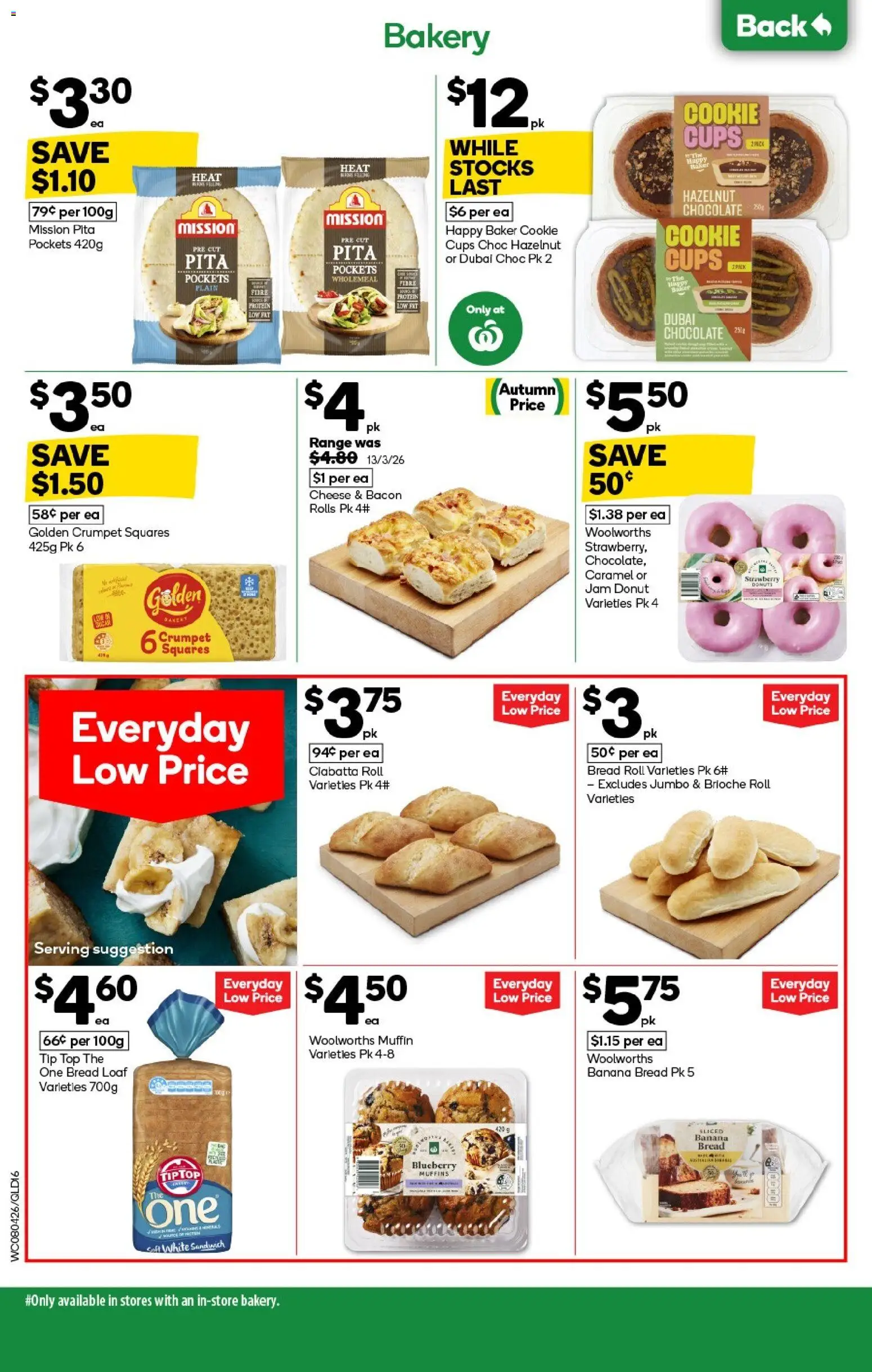 Woolworths catalogue - valid from 08.04.2026 | Page: 16 | Products: Bacon, Cheese, Donuts, Bread