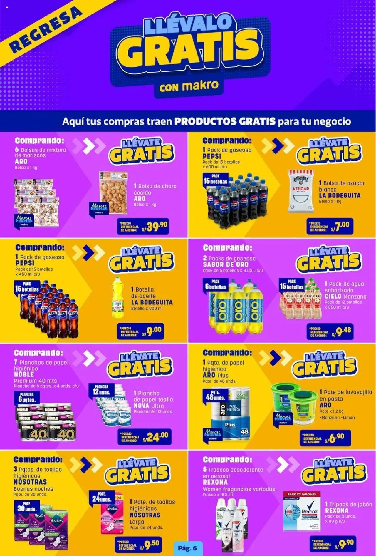 Catálogo Makro válido desde 09.10.2025 | Página: 8 | Productos: Jabón, Aceite, Pasta, Bolso