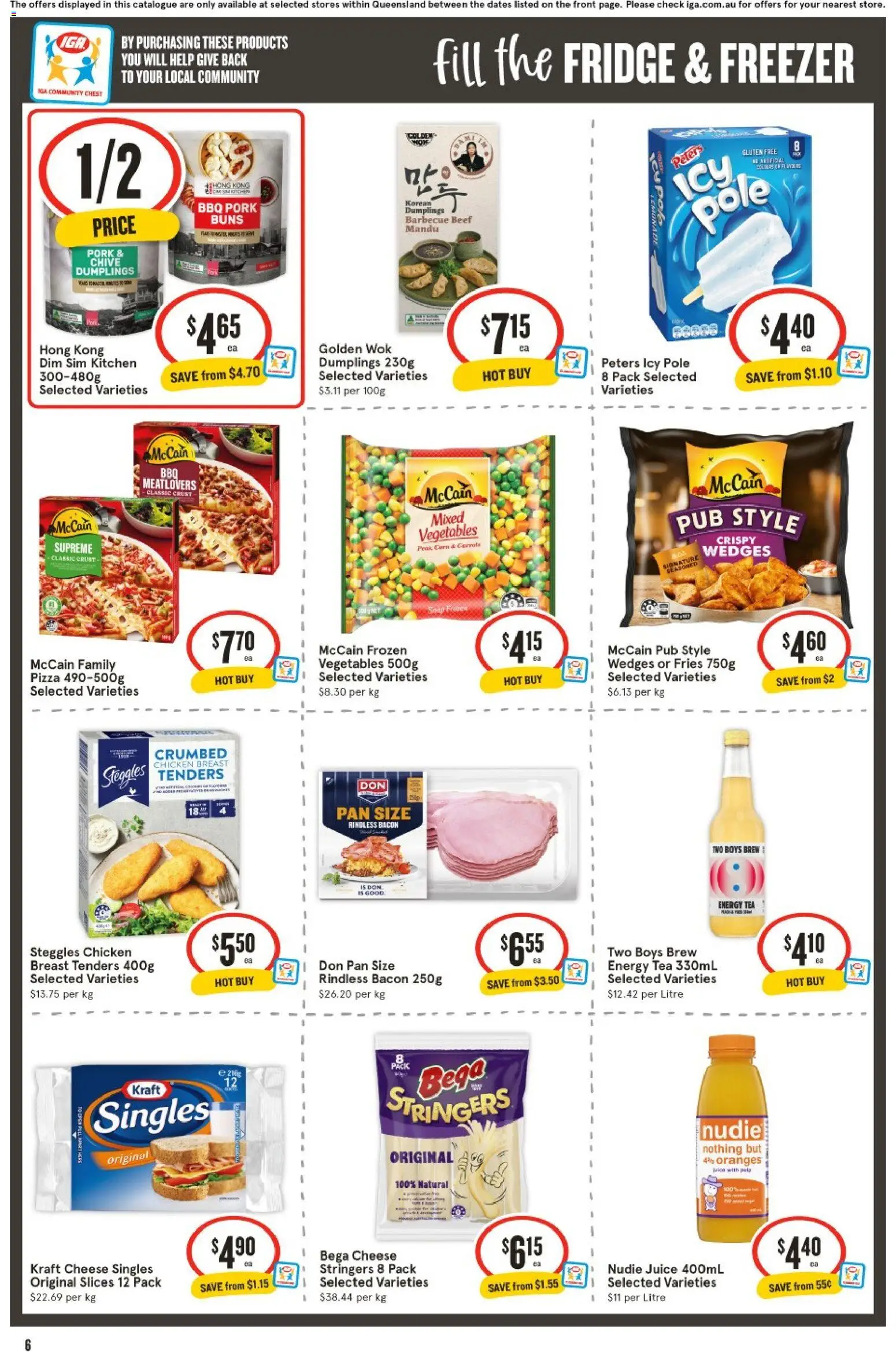 IGA catalogue - valid from 11.03.2026 | Page: 6 | Products: Cheese, Pork, Beef, Vegetables