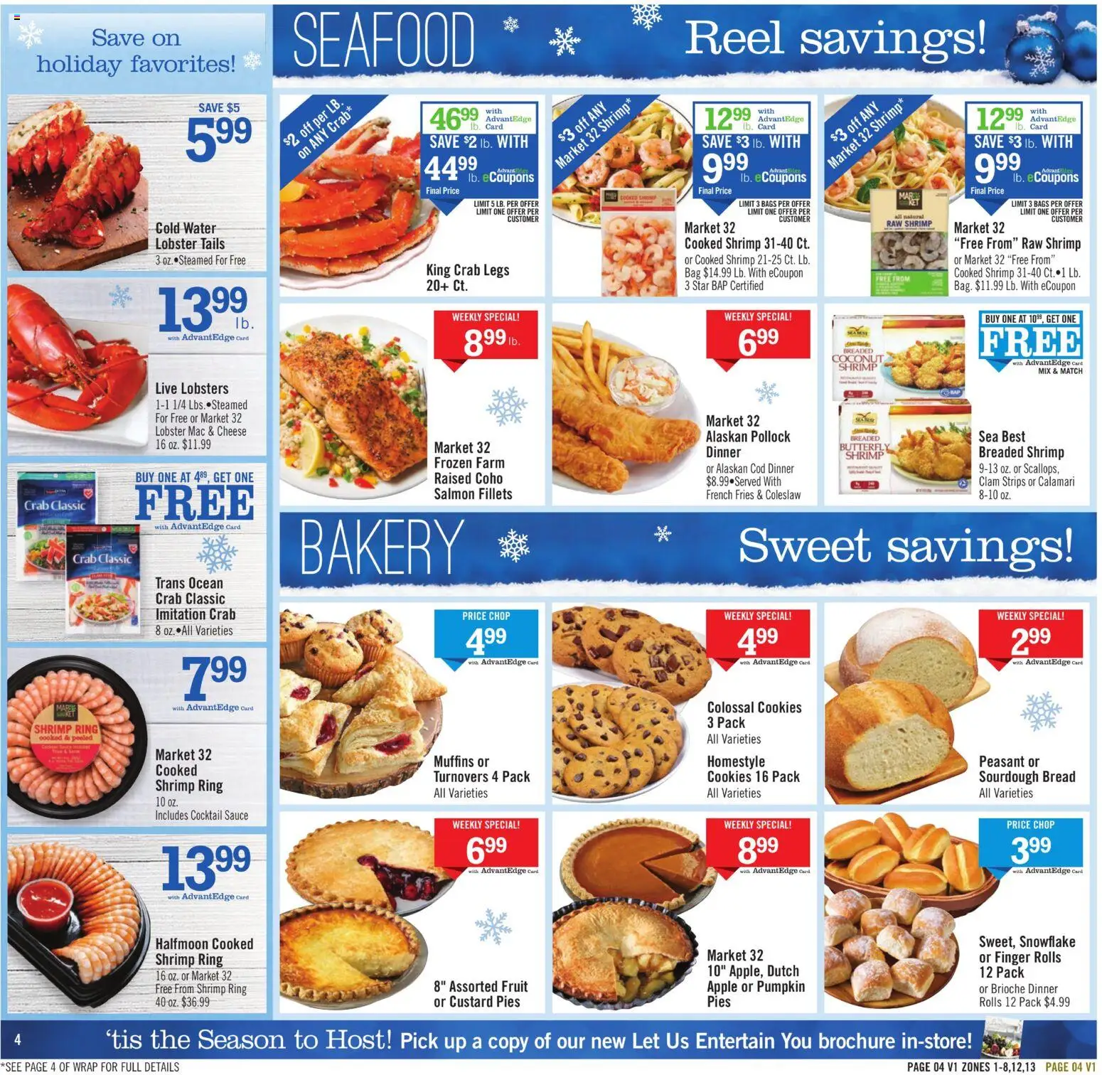Price Chopper Weekly Ad - valid from 13.12.2025 | Page: 4 | Products: Cheese, Bread, Seafood, Bag