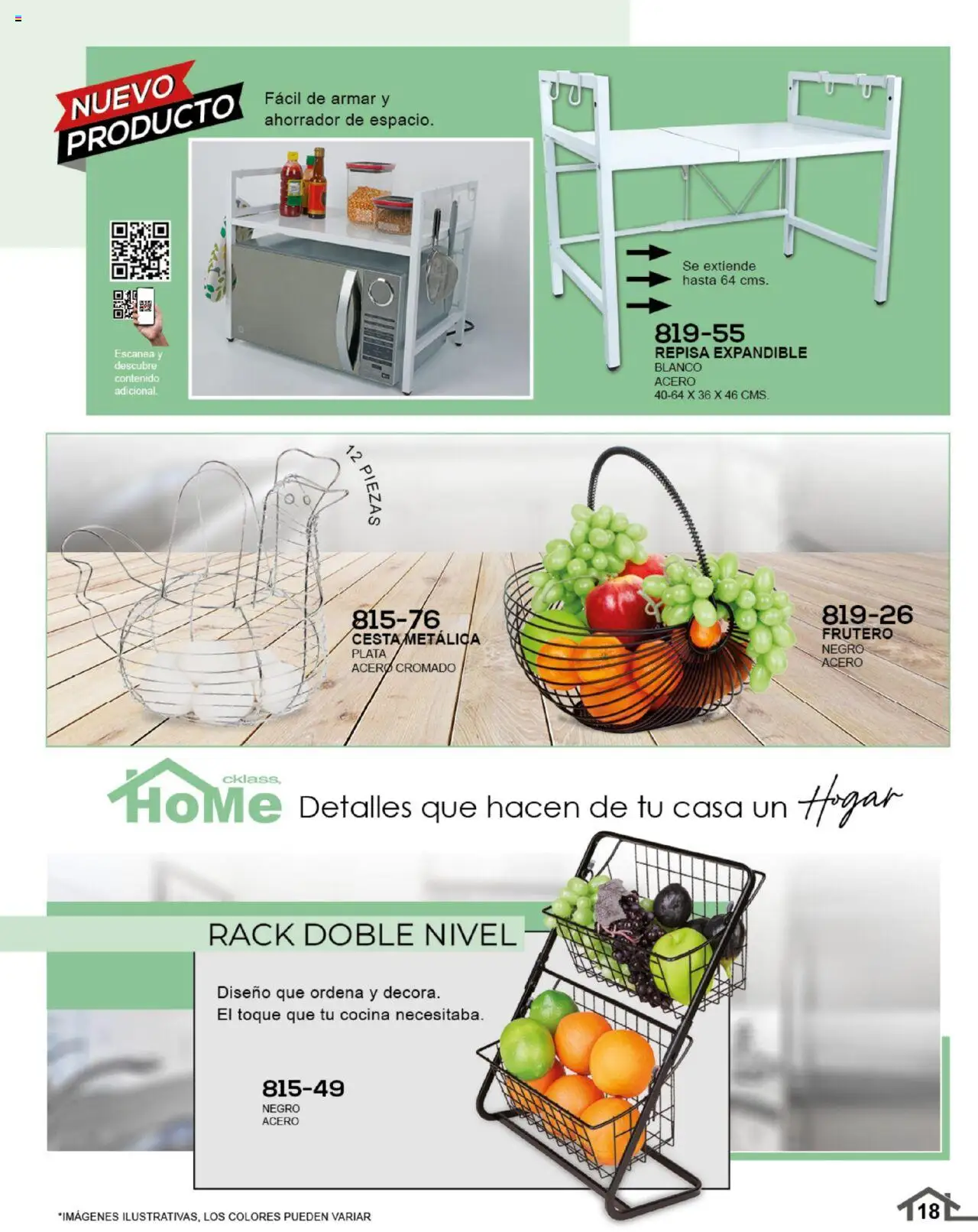 Nuevas ofertas de Cklass válidas en toda la República Mexicana desde el 14.07.2025. ¡Encuentra las mejores ofertas en Cklass catálogo Home! | Página: 19 | Productos: Repisa, Frutero, Cocina