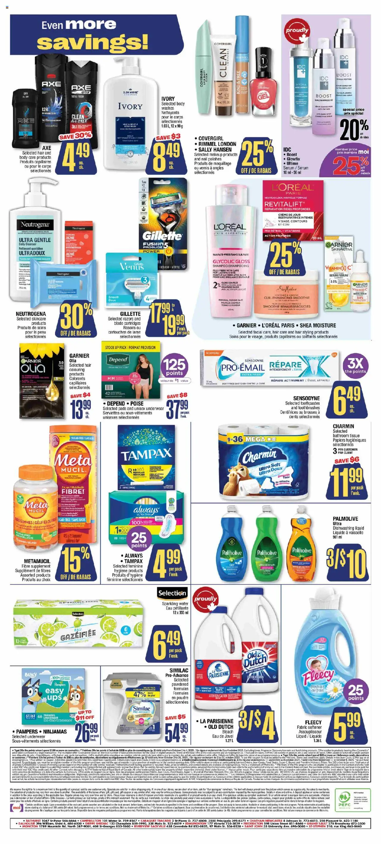 Jean Coutu flyer valid from 02.10.2025 | Page: 2 | Products: Fan, Body wash, Box, Underwear