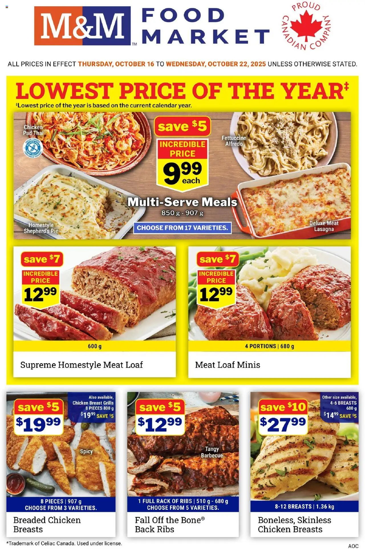M&M Food Market flyer valid from 16.10.2025 | Page: 1 | Products: Chicken breasts, Chicken