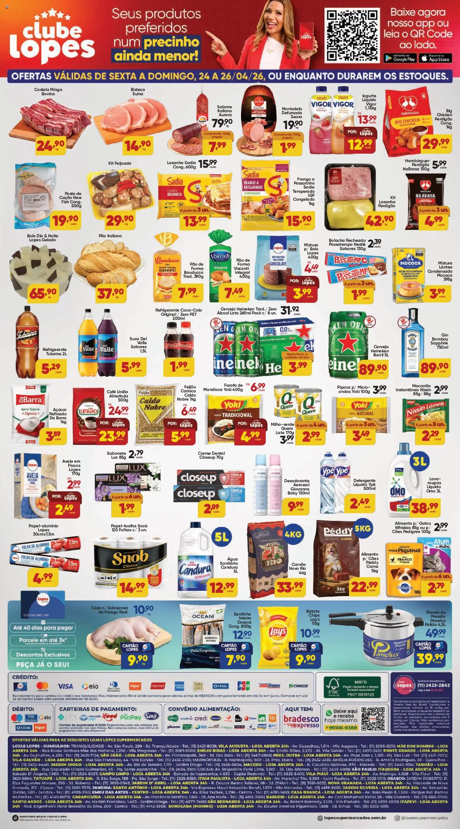 Lopes Supermercados Folheto - válido de 24.04.2026 | Página: 2 | Produtos: Peixe, Lasanha, Aveia, Batata