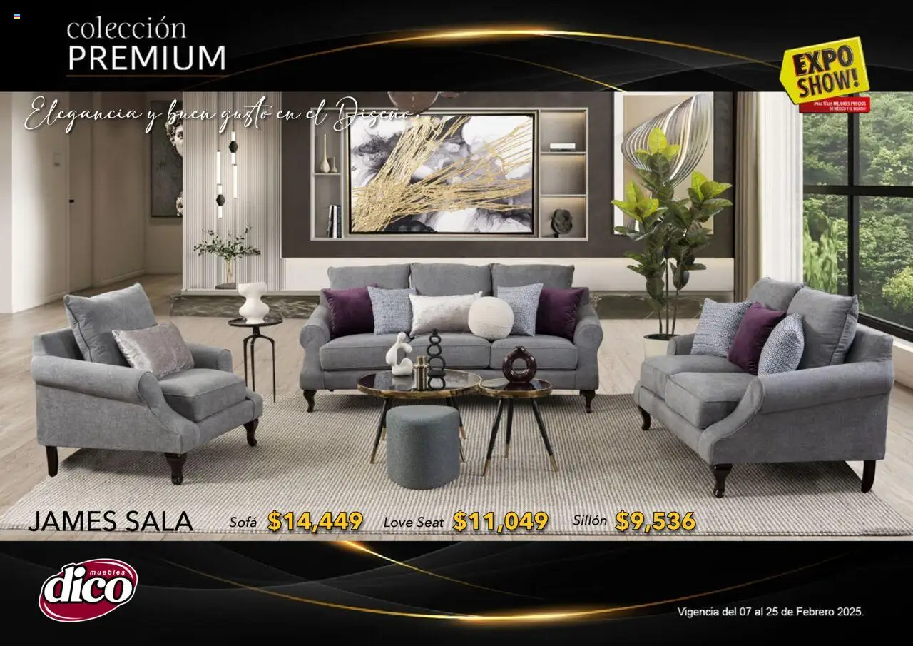 Nuevas ofertas de Muebles Dico válidas en toda la República Mexicana desde el 06.02.2025. ¡Encuentra las mejores ofertas en Muebles Dico catálogo Exposhow Premium! | Página: 34 | Productos: Sillón