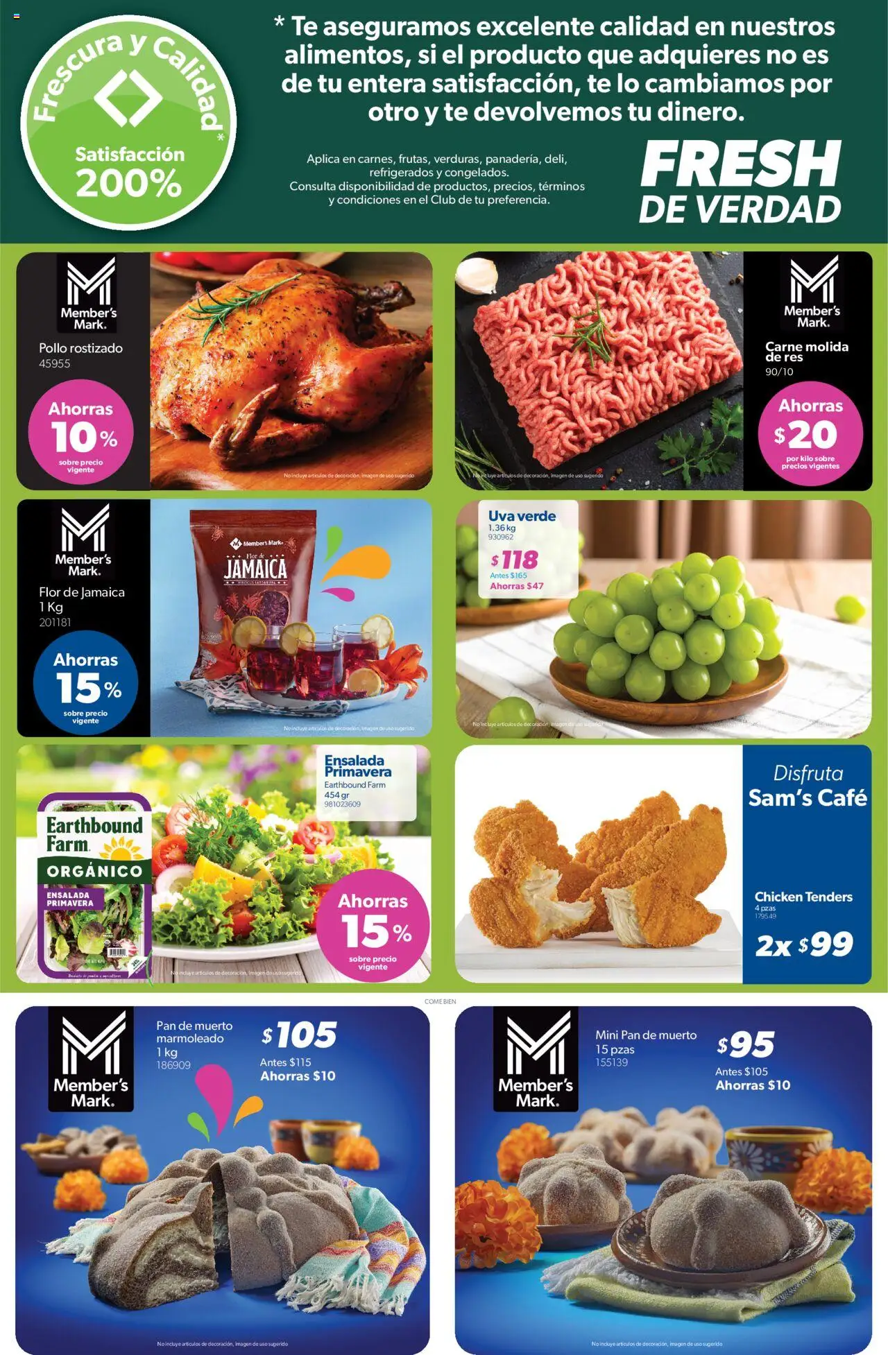 Nuevas ofertas de Sam's Club válidas en toda la República Mexicana desde el 09.09.2025. ¡Encuentra las mejores ofertas en Sam's Club - Catálogo Socio Fest! | Página: 12 | Productos: Café, Uva, Ensalada, Sobre