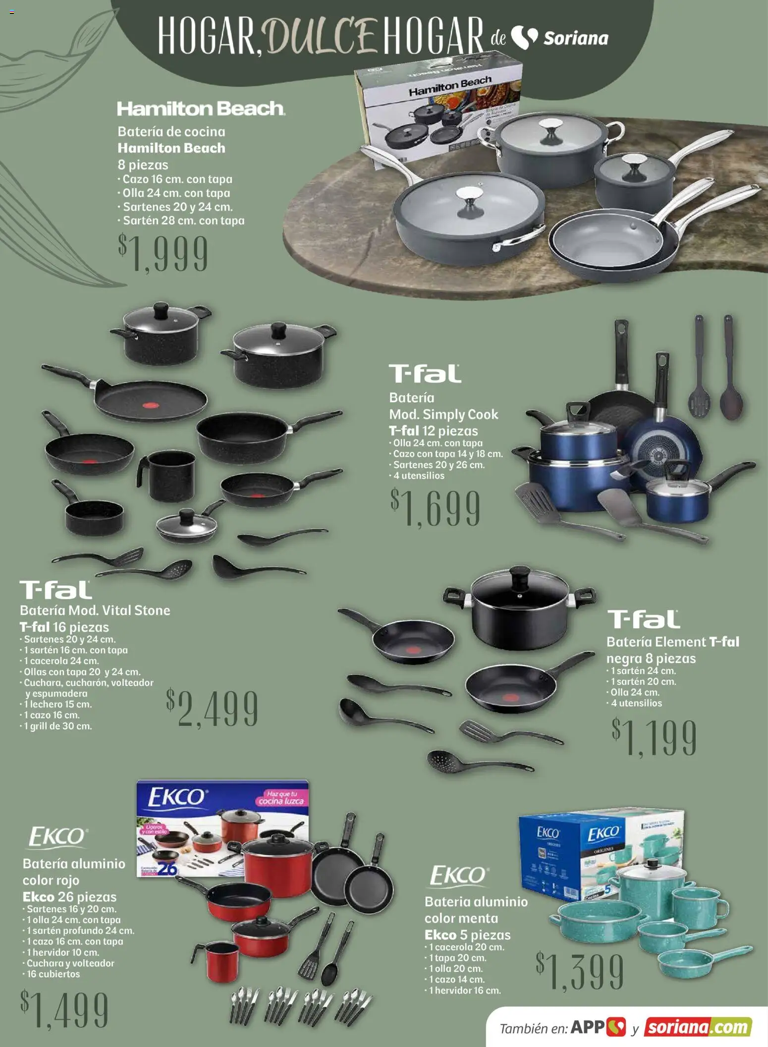 Nuevas ofertas de Soriana válidas en toda la República Mexicana desde el 15.04.2026. ¡Encuentra las mejores ofertas en Soriana Hogar Dulce Hogar Híper Nacional! | Página: 20 | Productos: Cocina, Espumadera, Batería, Olla
