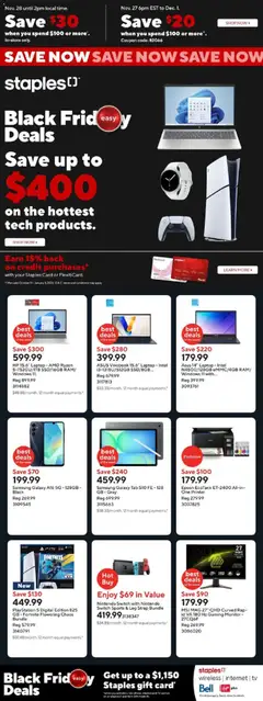 Preview of Staples - Black Friday  from shop Staples valid from 28.11.2025