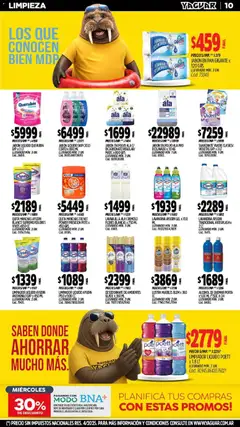 Vista previa Yaguar - Oferta Semanal Mar del Plata válido desde el 02.02.2026 | Página: 9 | Productos: Lavandina, Jabón líquido, Desodorante, Jabón en polvo