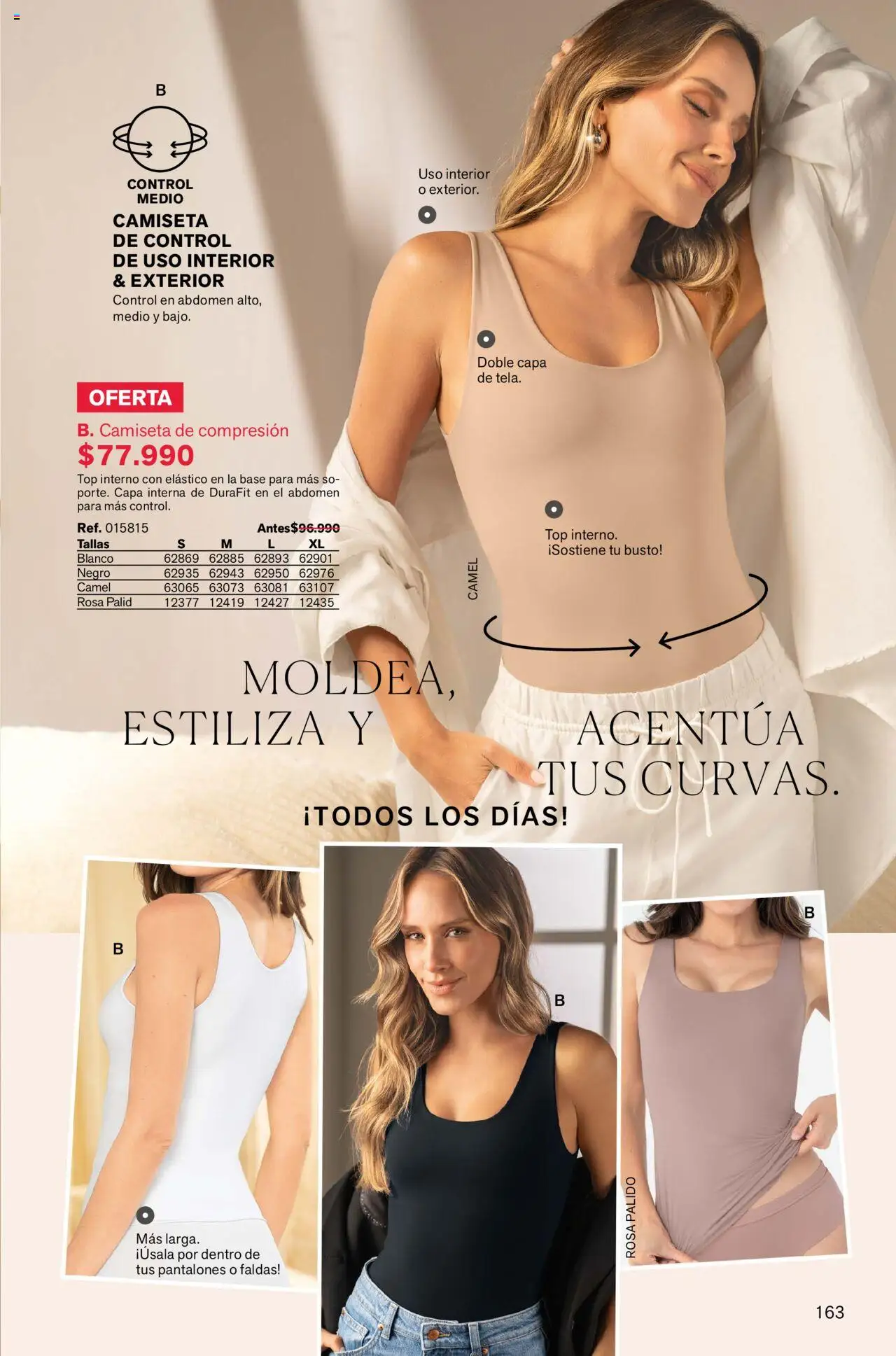 Leonisa revista - valida desde el 04.08.2025 | Página: 163 | Productos: Camiseta, Top, Faldas, Pantalones