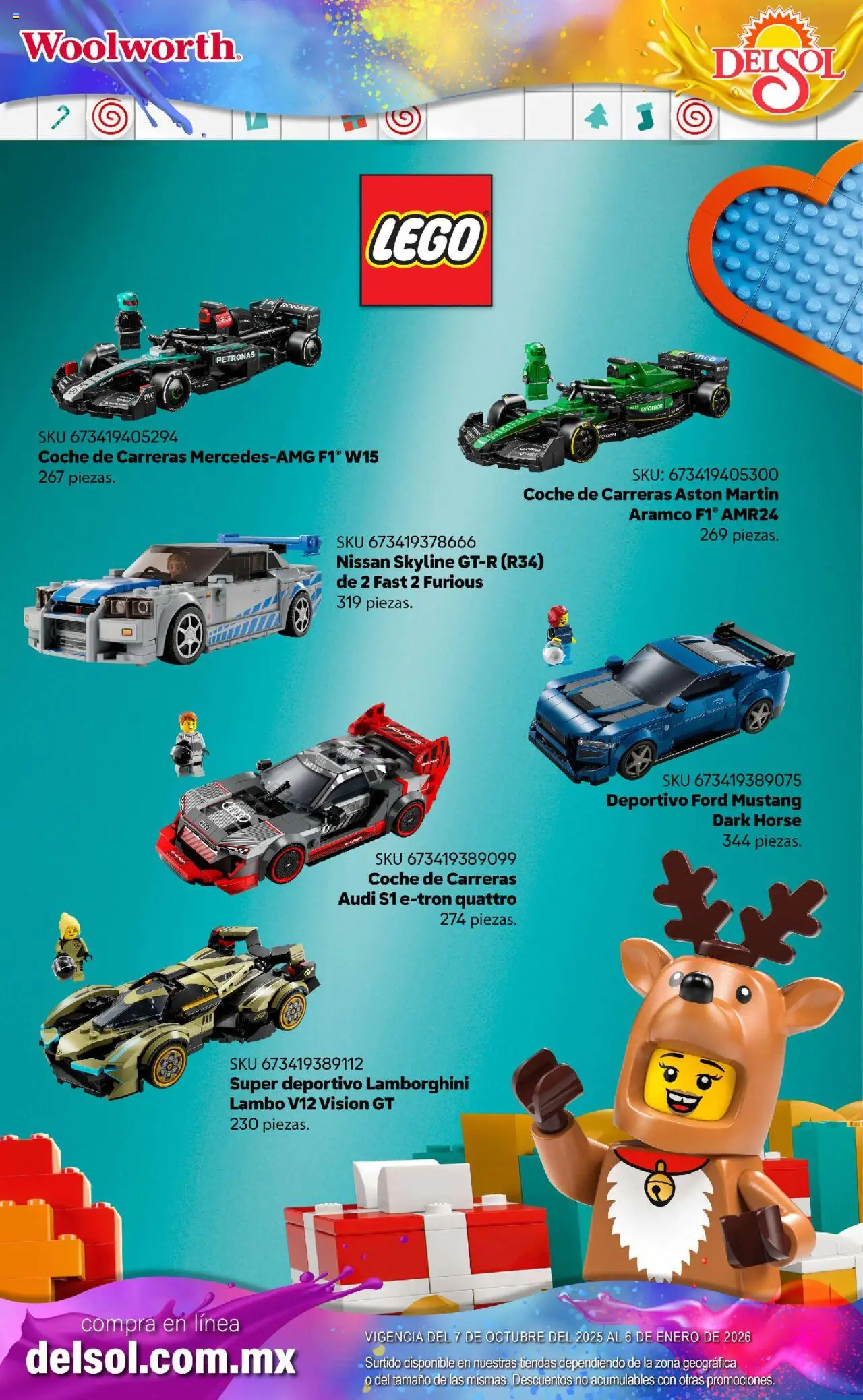 Nuevas ofertas de Del Sol y Woolworth válidas en toda la República Mexicana desde el 07.10.2025. ¡Encuentra las mejores ofertas en Del Sol y Woolworth - Catálogo Castillo Del Juguete! | Página: 131