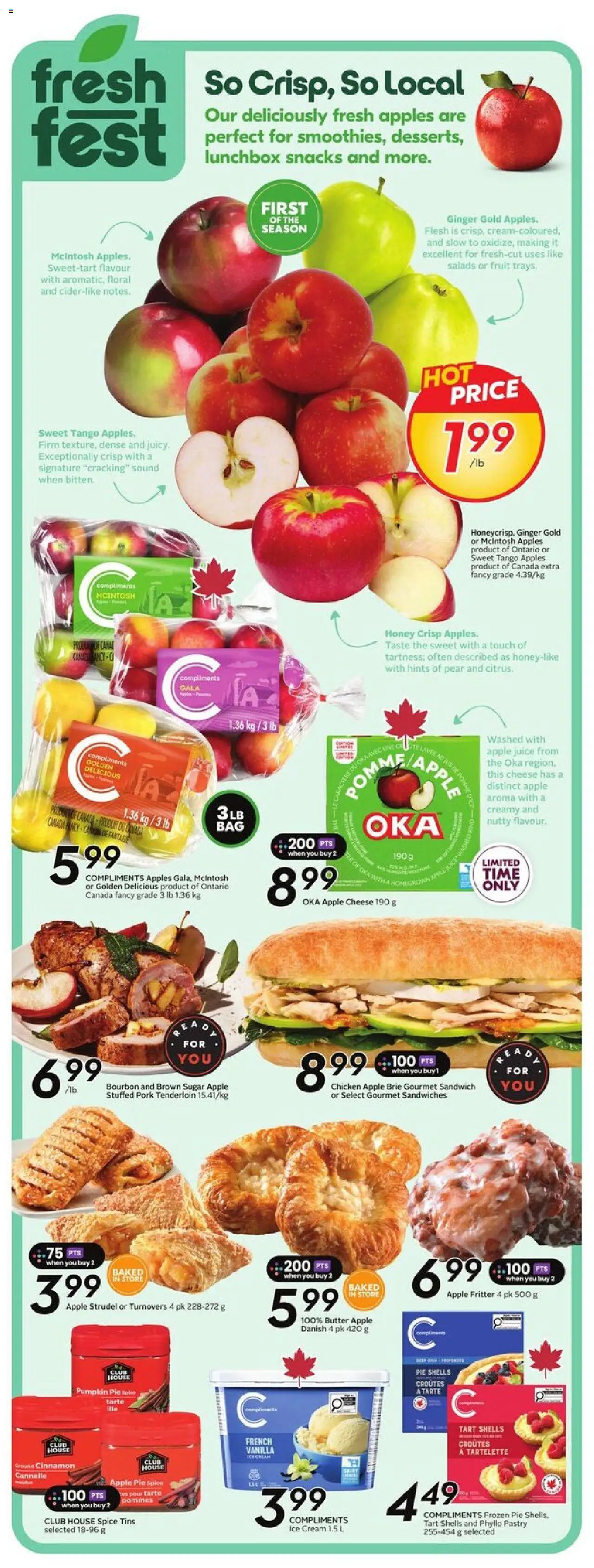 Sobeys flyer valid from 25.09.2025 | Page: 6 | Products: Camera, Butter, Pumpkin, Chicken